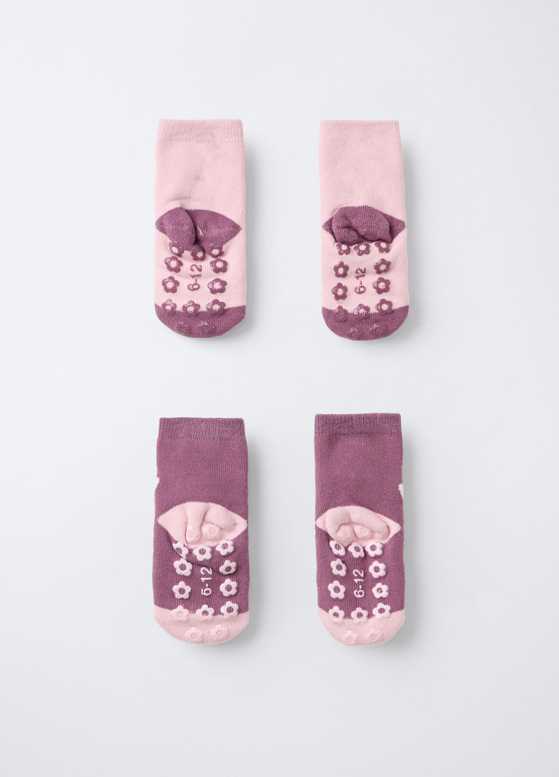 Pack 2 calze antiscivolo in spugna misto cotone stretch _1