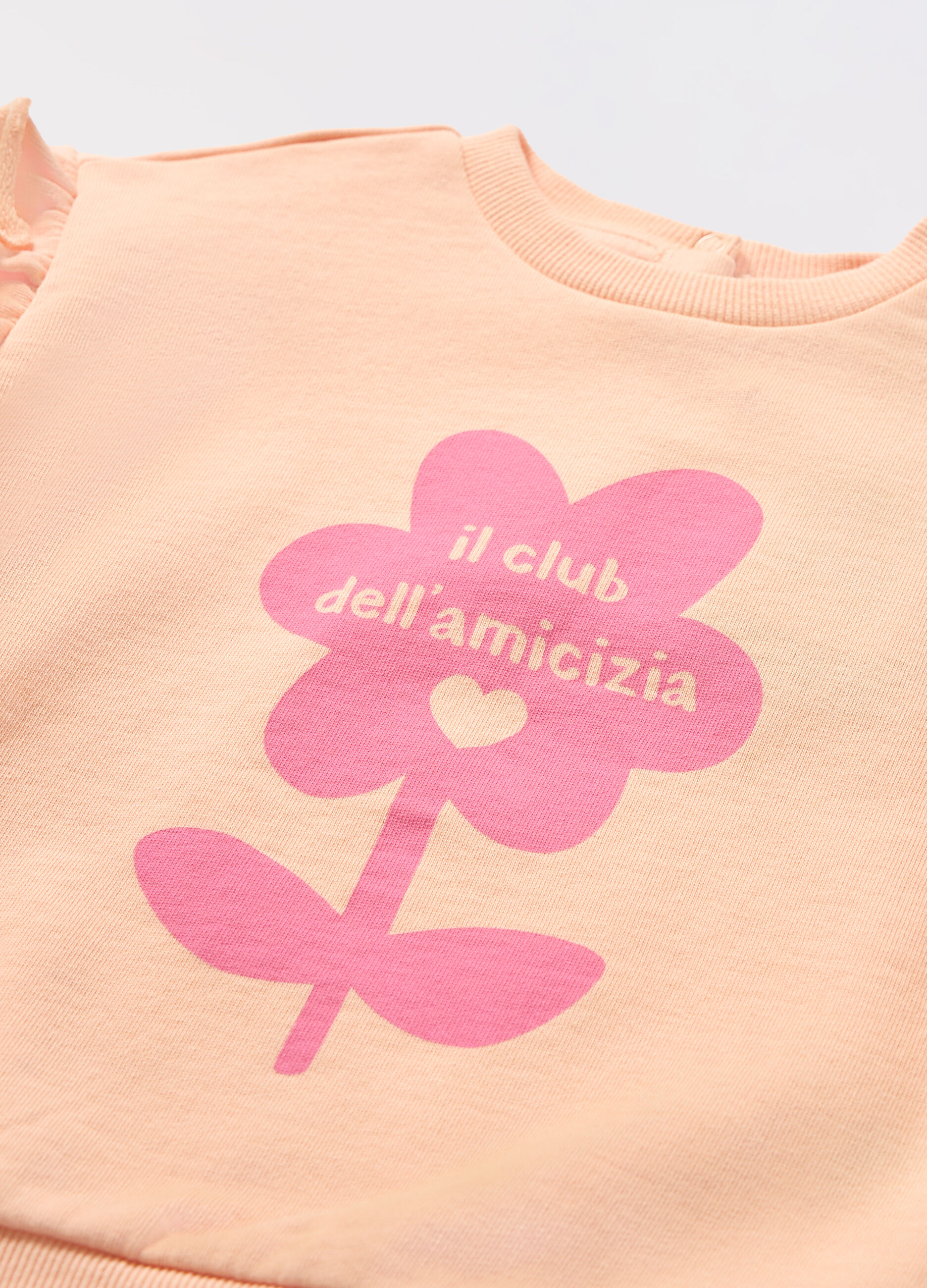 Felpa in french terry di puro cotone neonata_1
