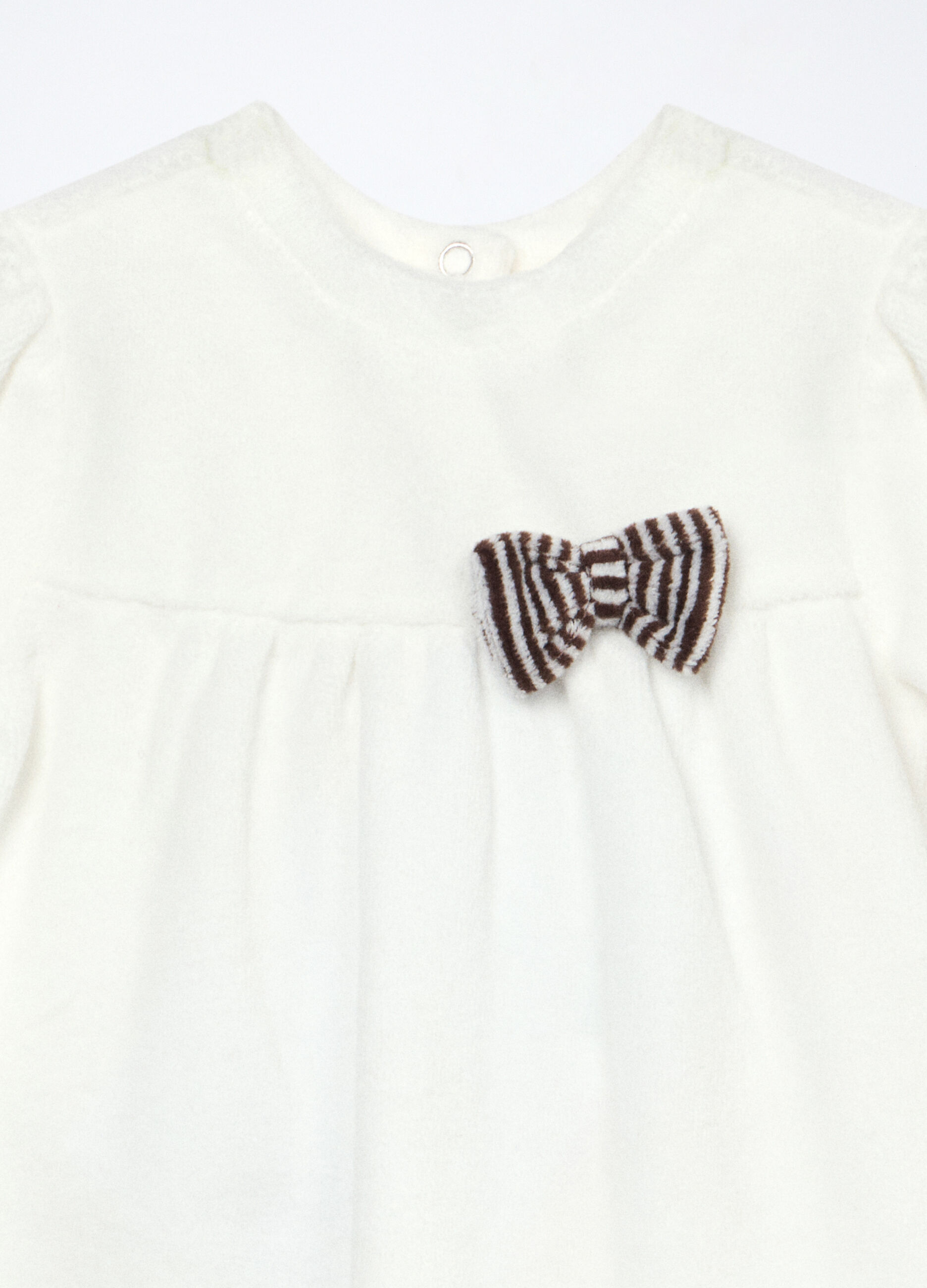 Set in misto cotone velours neonata_2