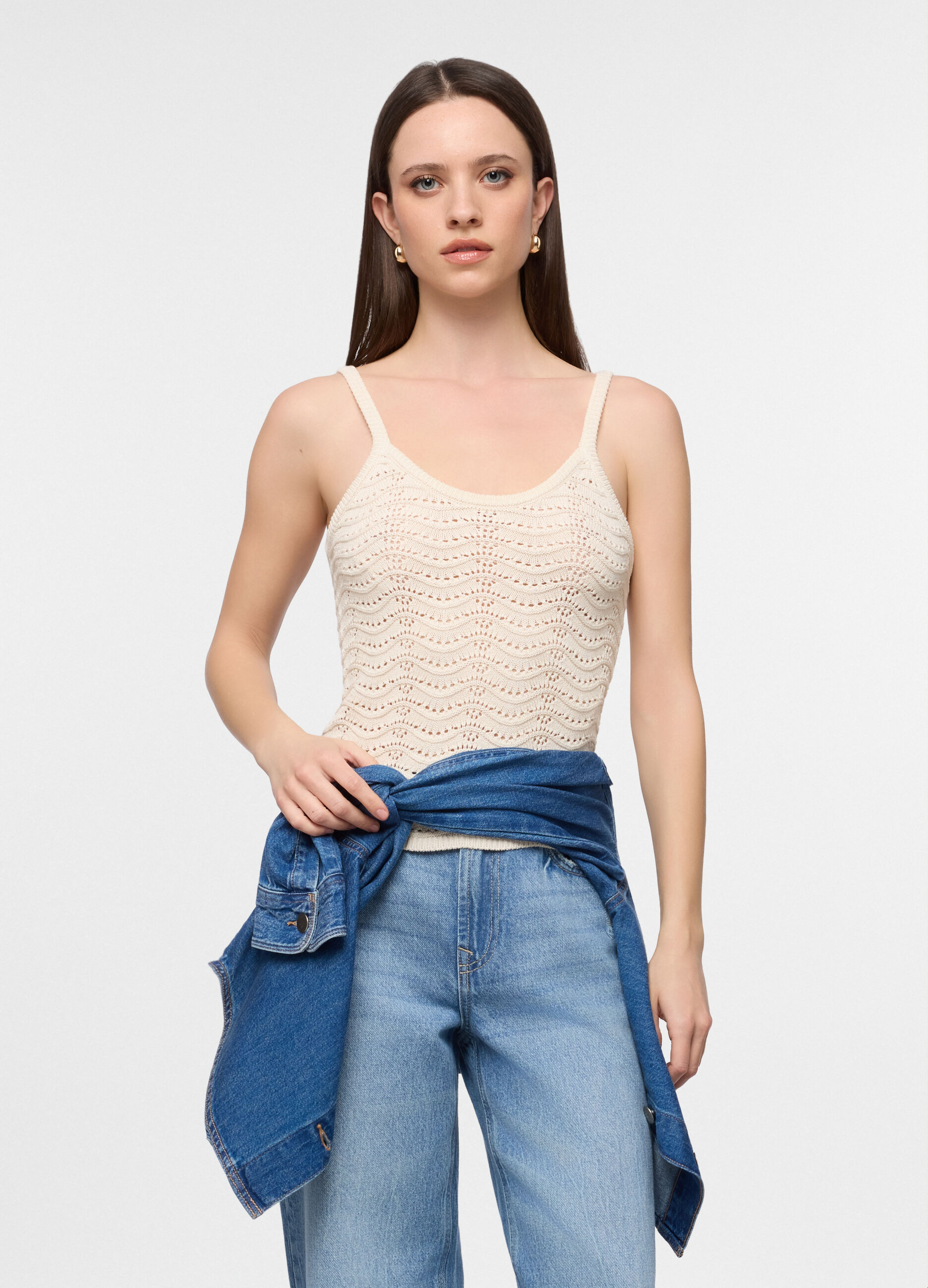 Top in maglia misto viscosa donna_0