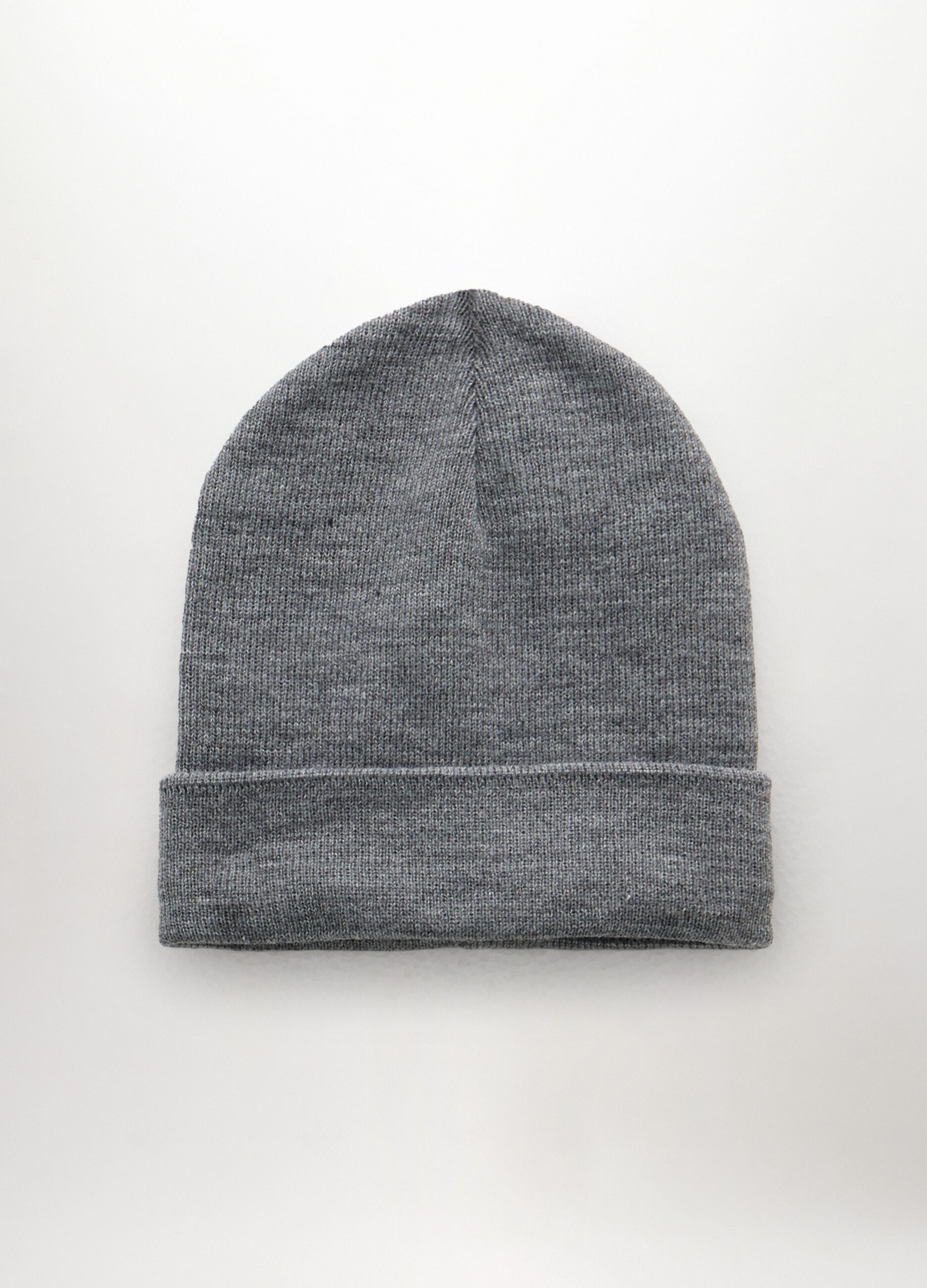 Berretto in maglia con risvolto uomo_0