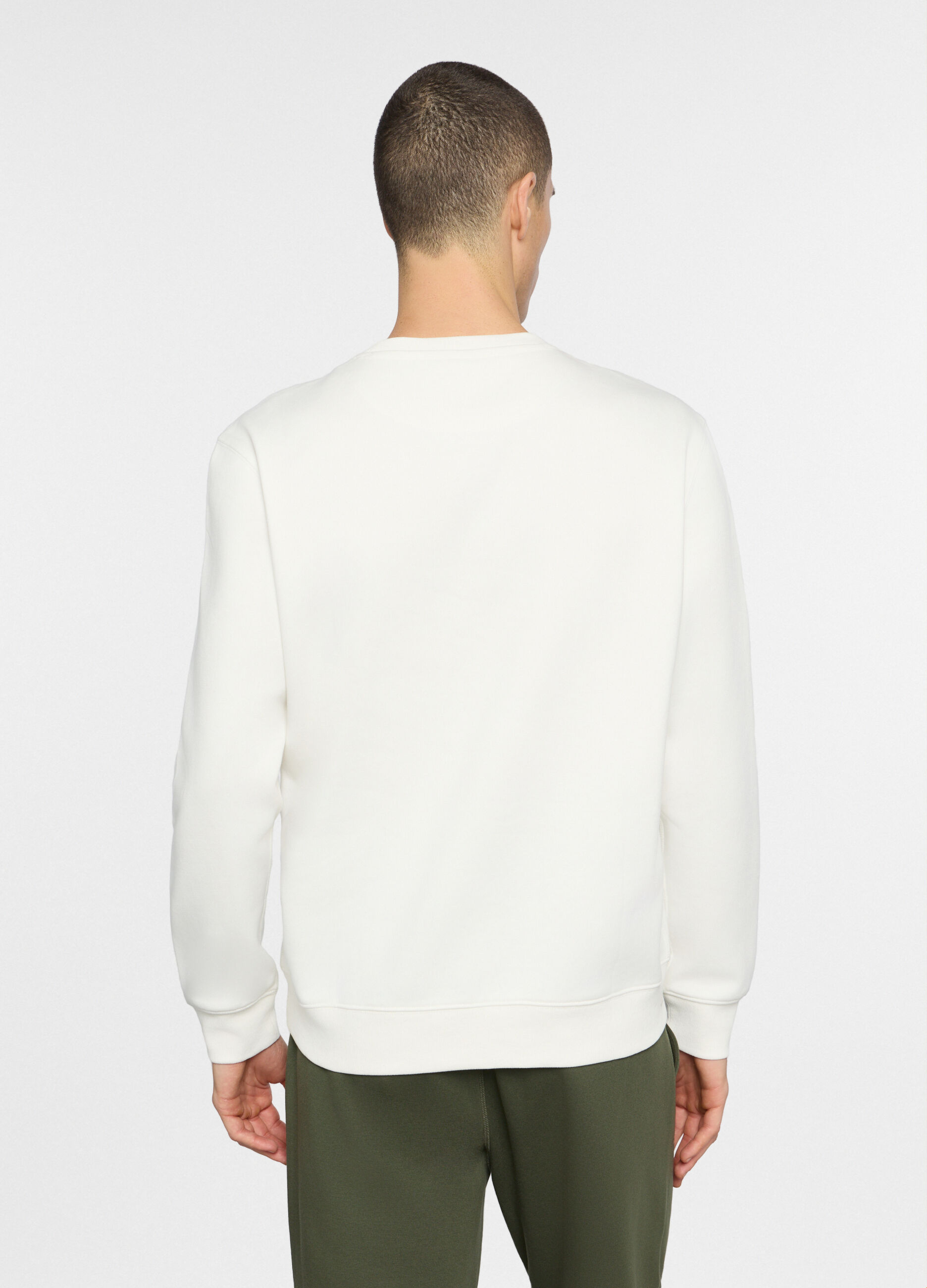 Felpa girocollo in misto cotone uomo_1