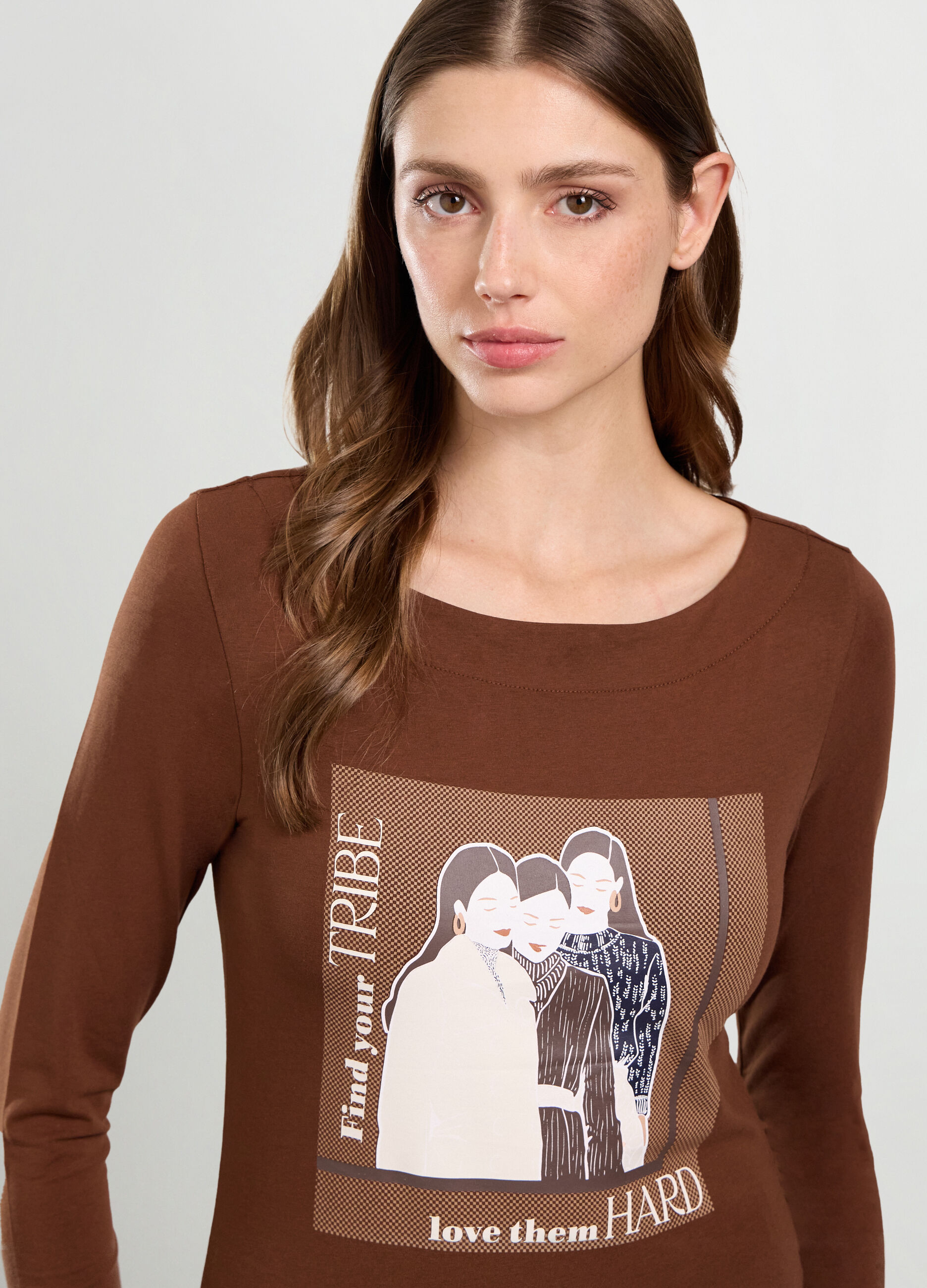 T-shirt in cotone stretch donna_2