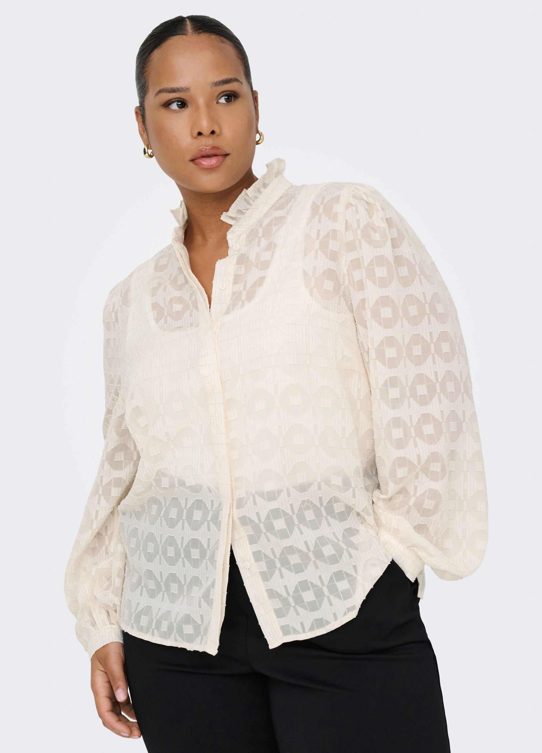 Camicia a maniche lunghe con colletto alla francese_3