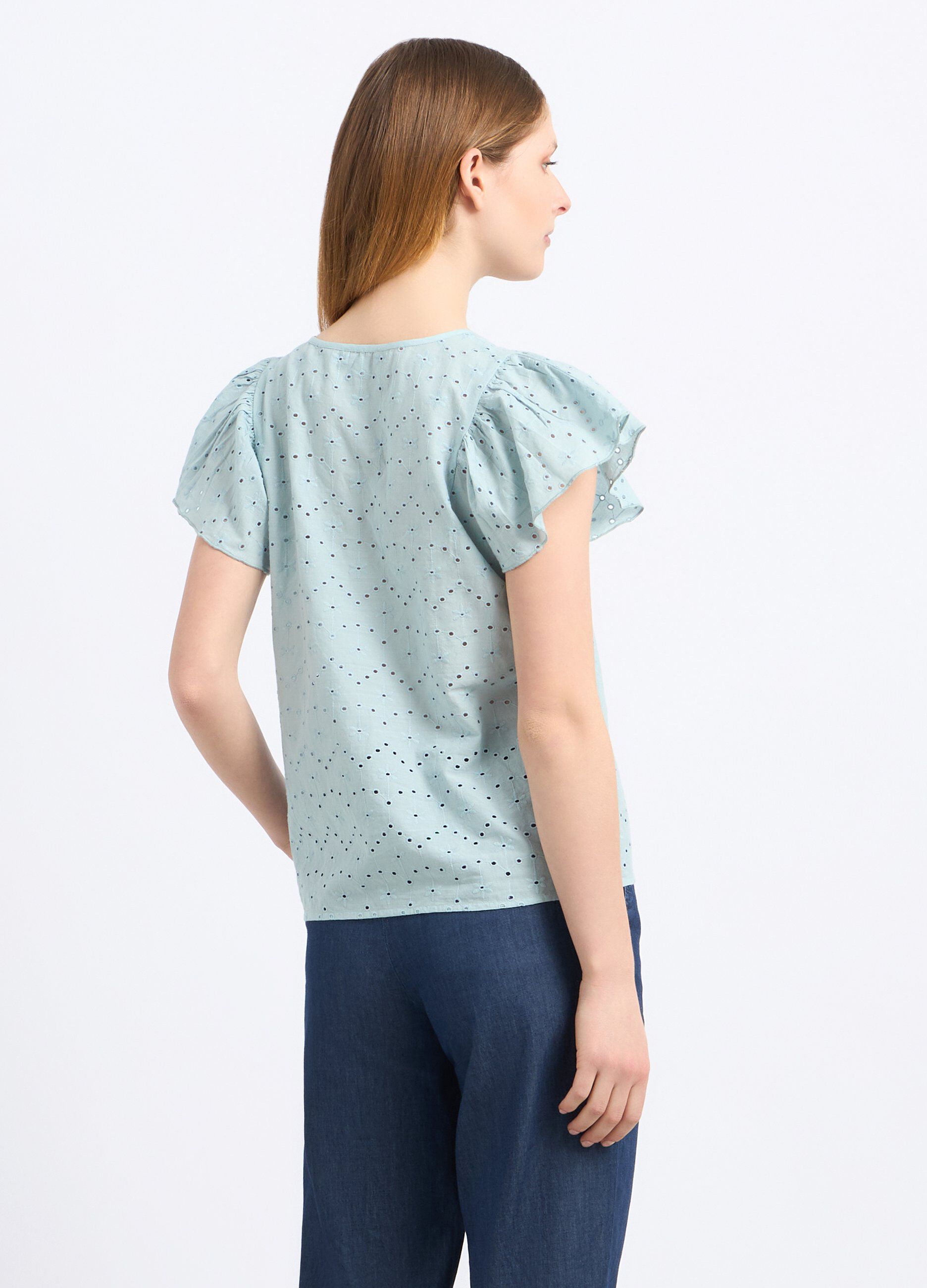 Blusa in puro cotone sangallo donna_1