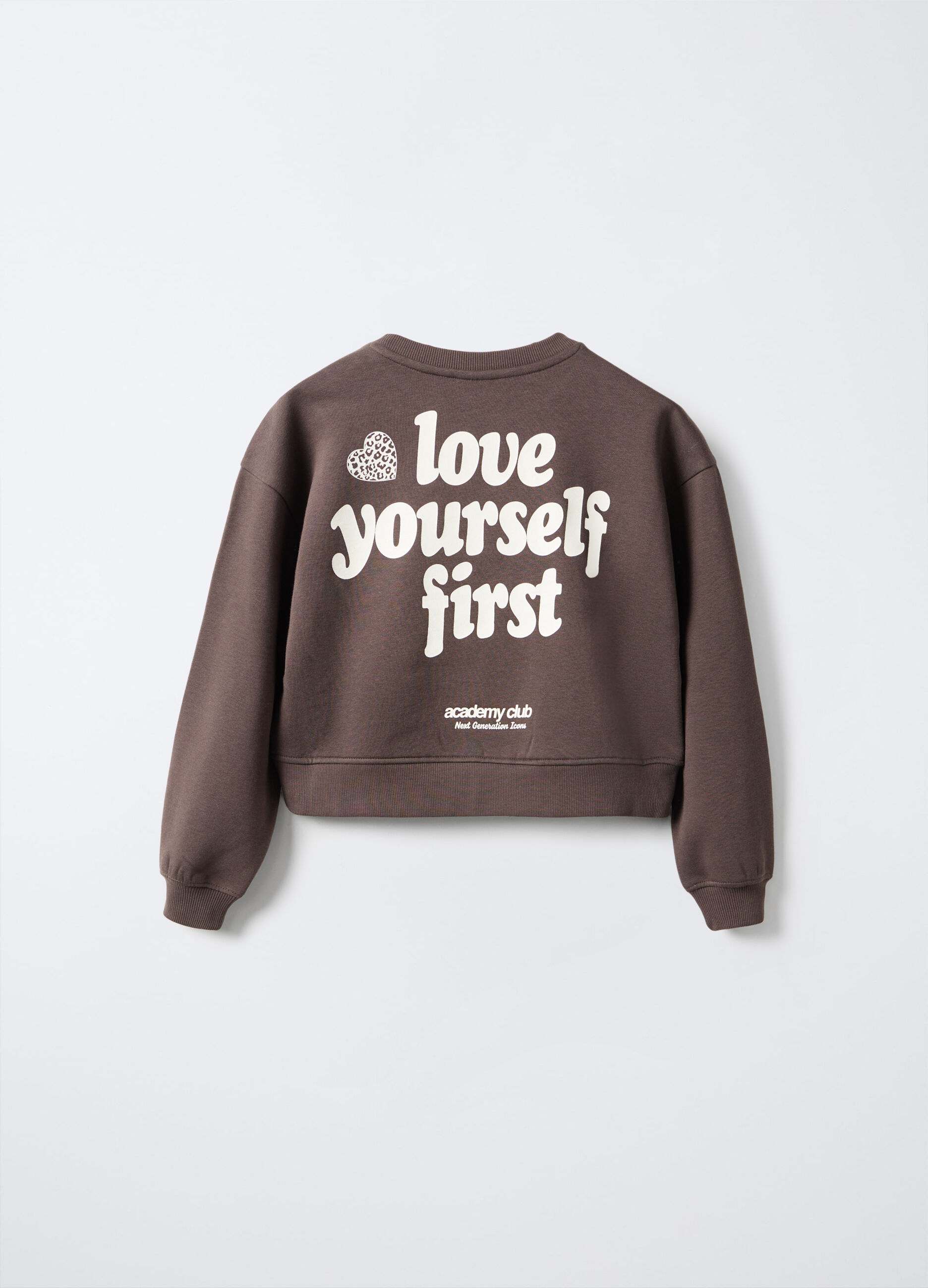 Felpa Fit Over girocollo misto cotone ragazza_1