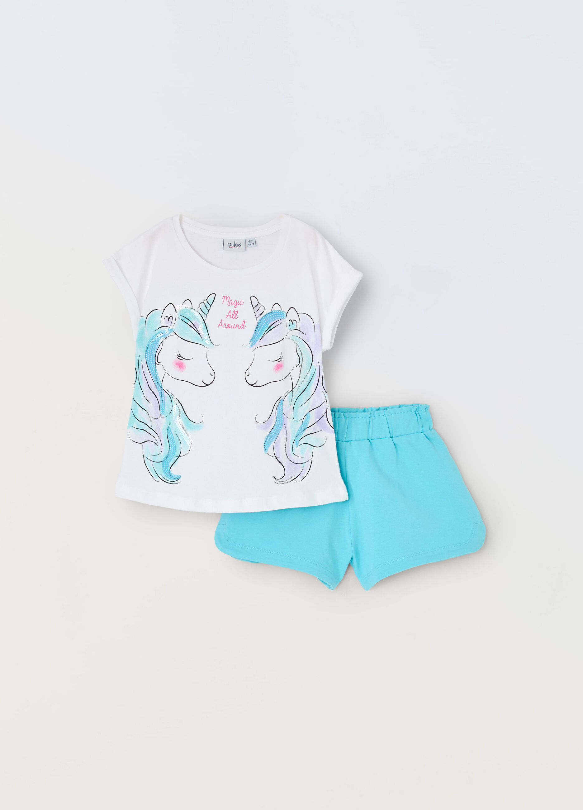 Jogging set in jersey di puro cotone bambina_0