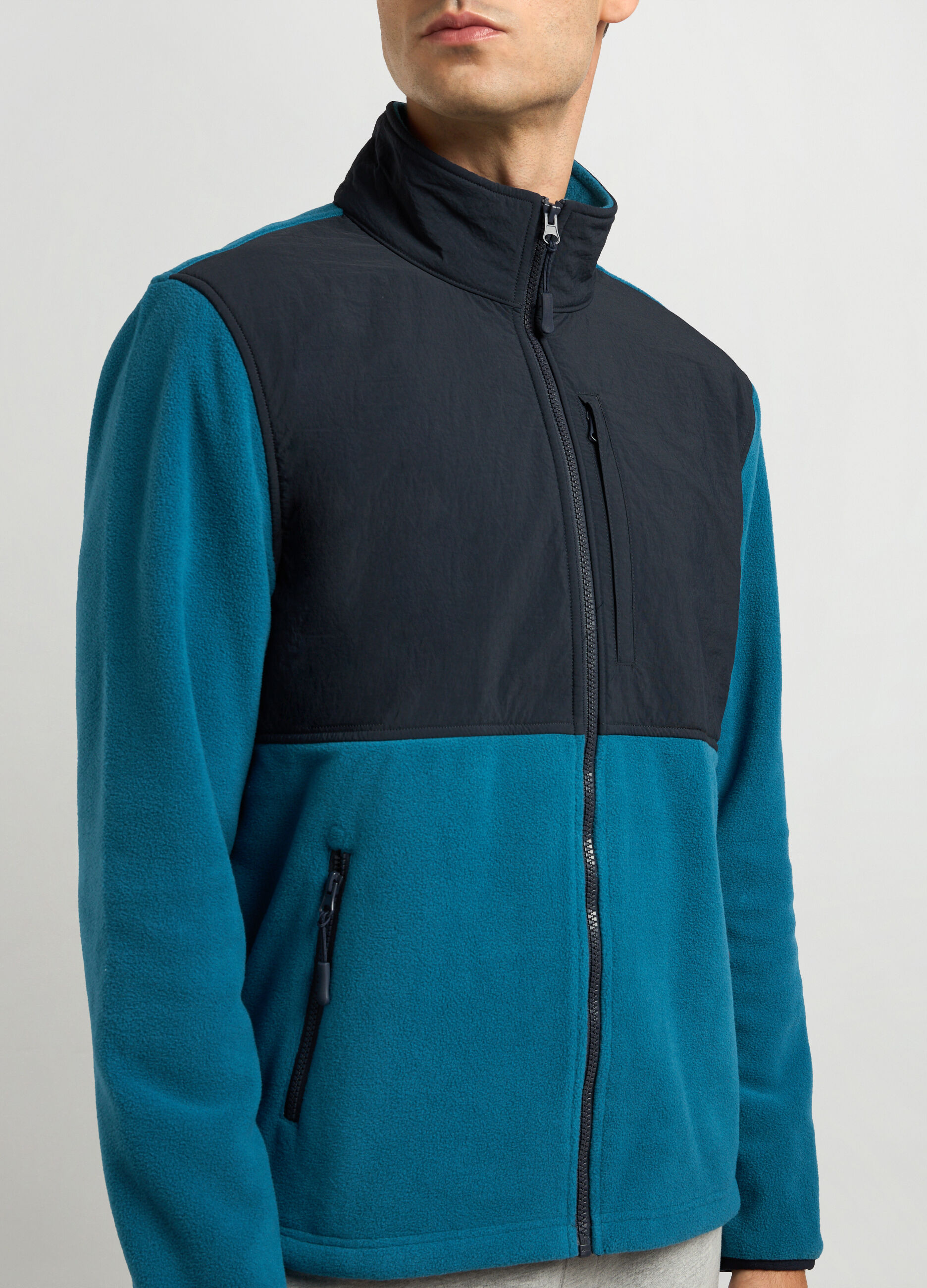 Felpa in pile full zip uomo_2