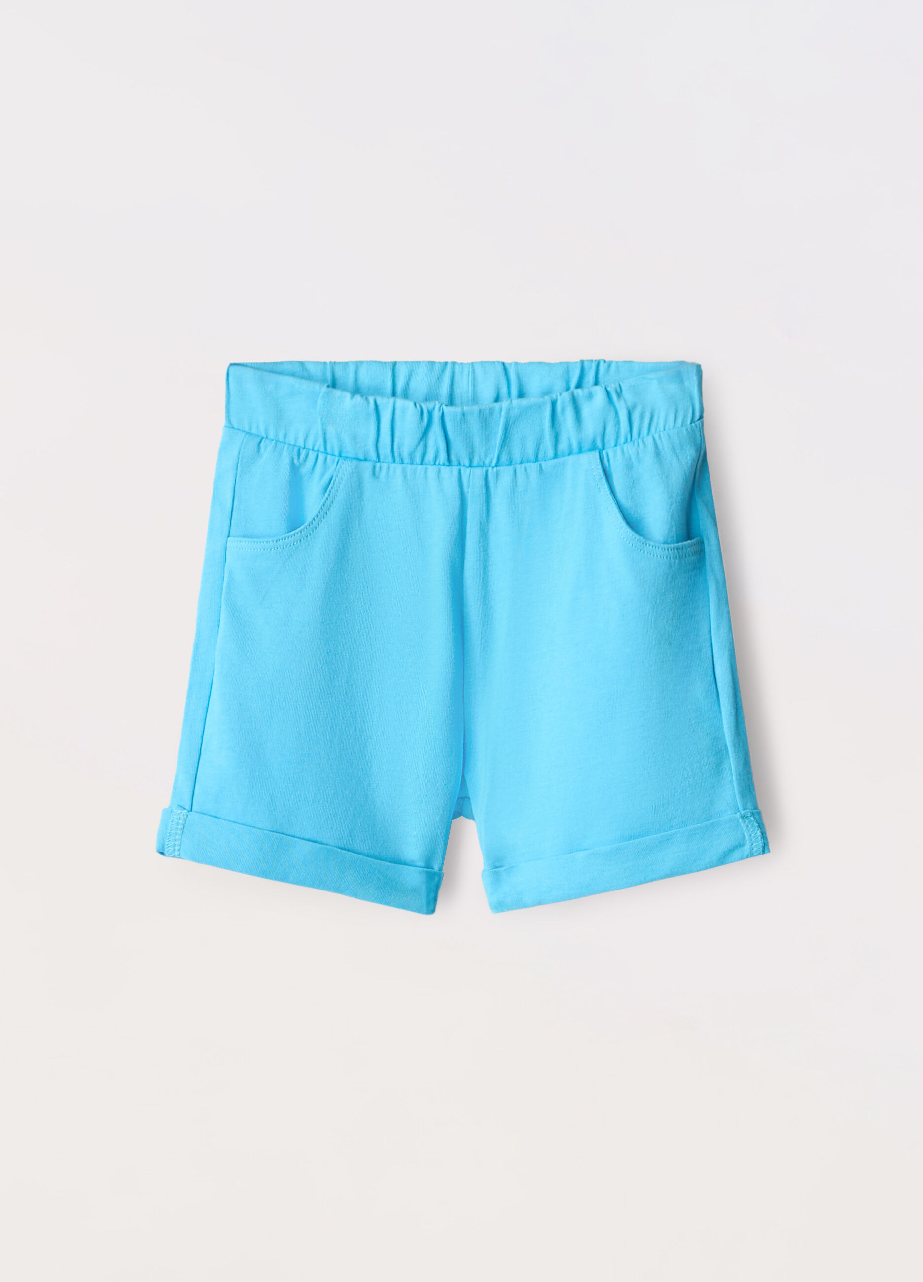 Shorts in jersey di puro cotone neonato_0