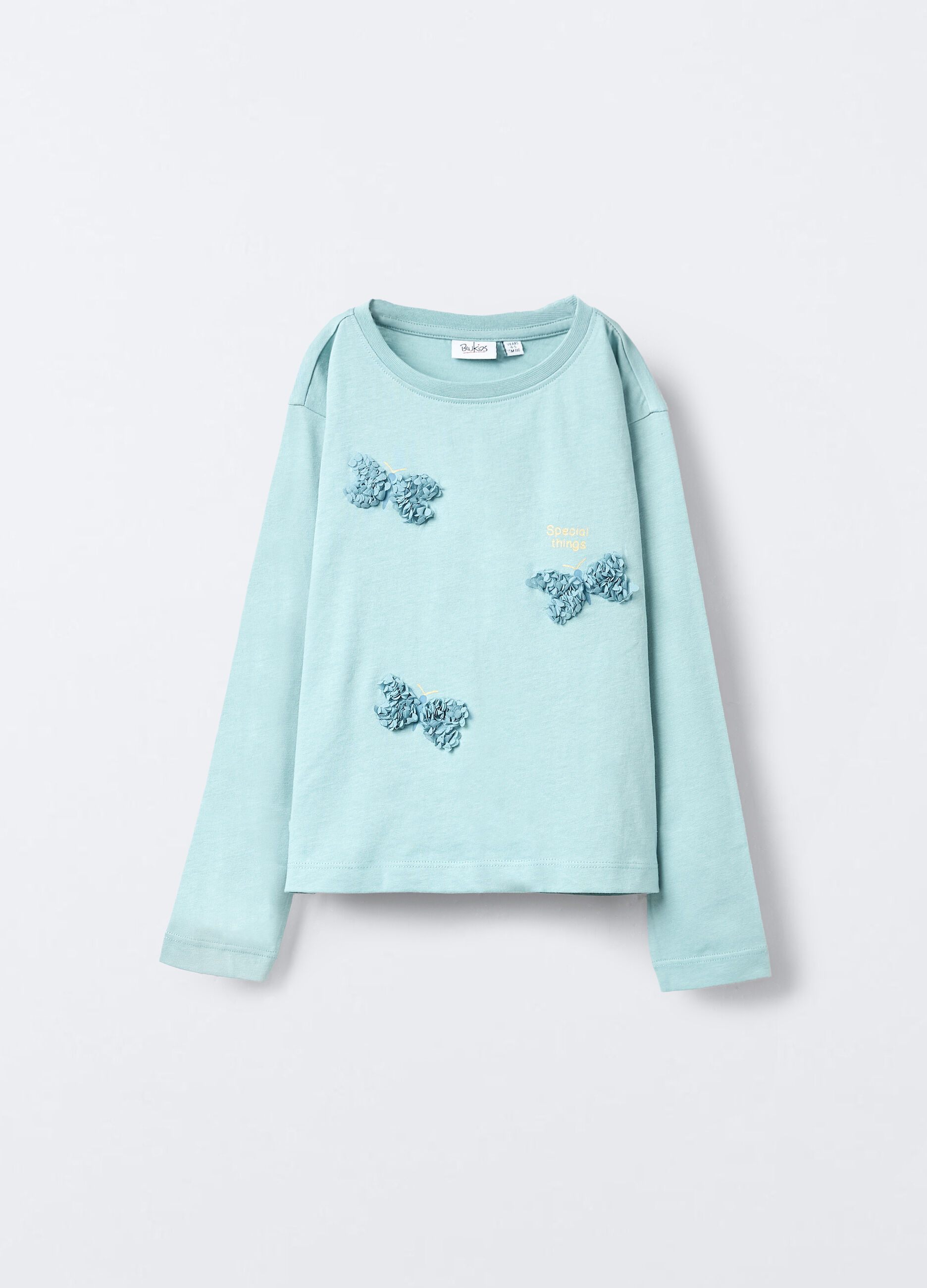 T-shirt in jersey di cotone stretch Box Fit bambina_0
