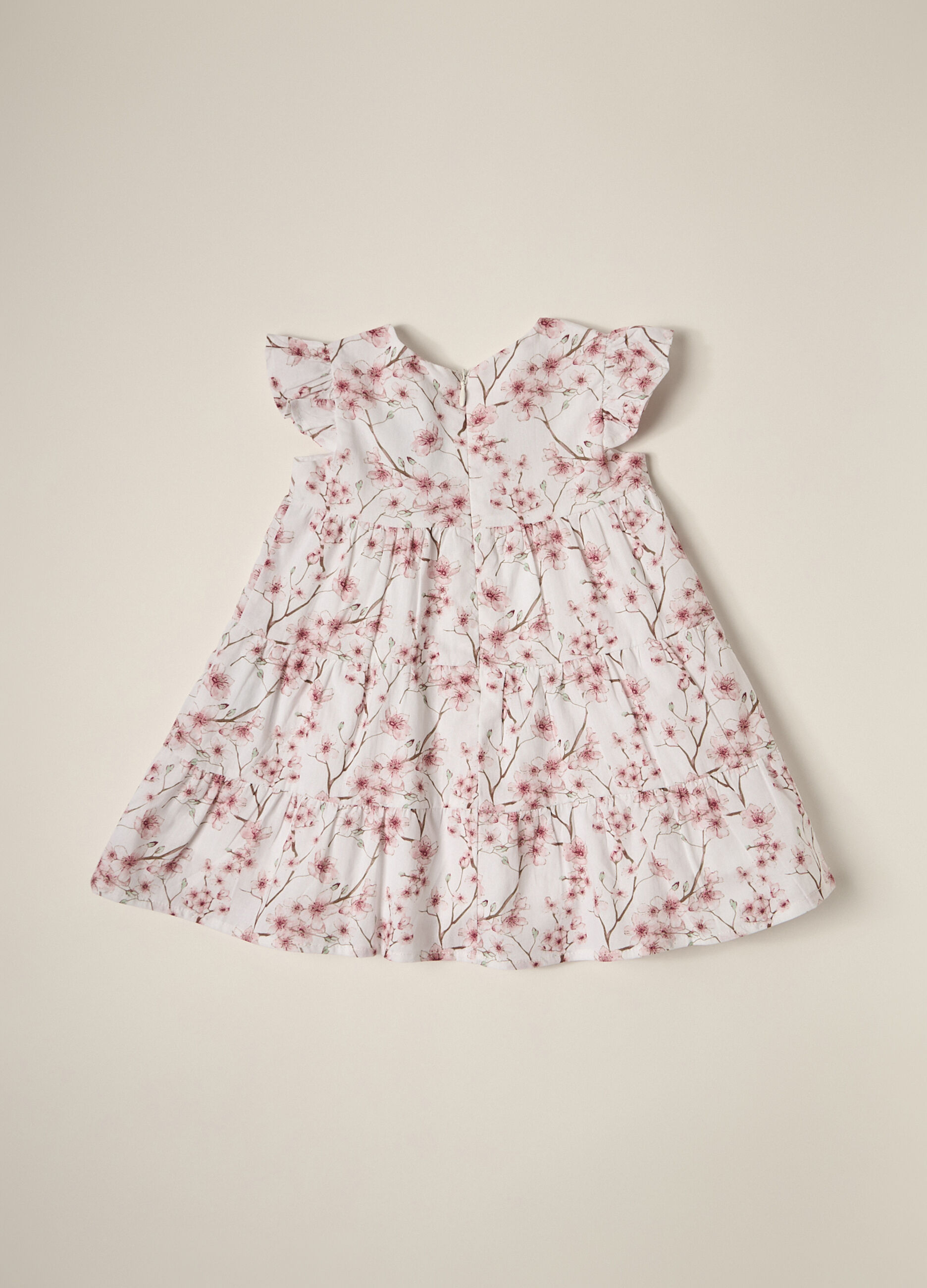 Vestito a balze in puro cotone IANA neonata