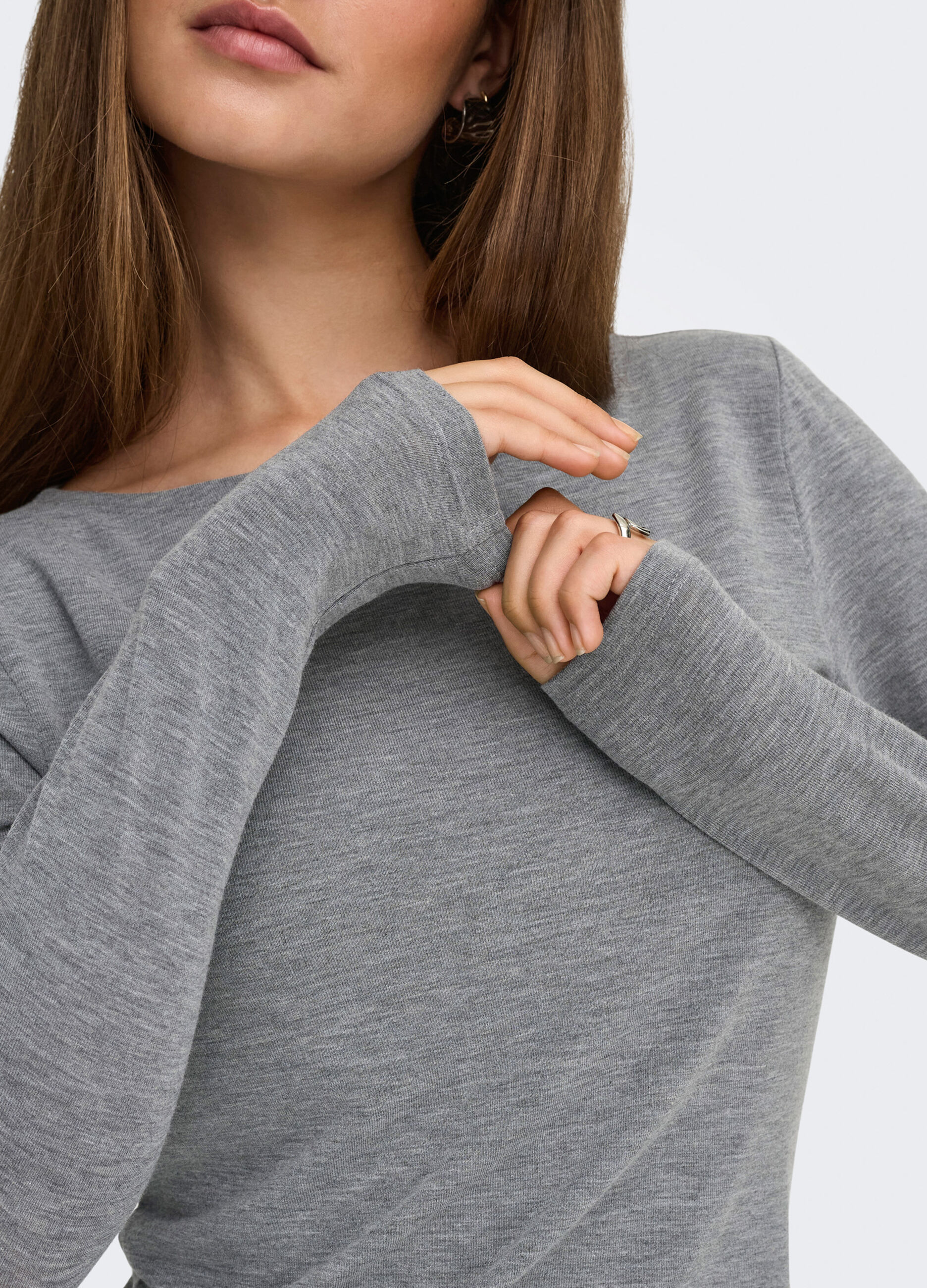 T-shirt con scollo a barchetta donna_4