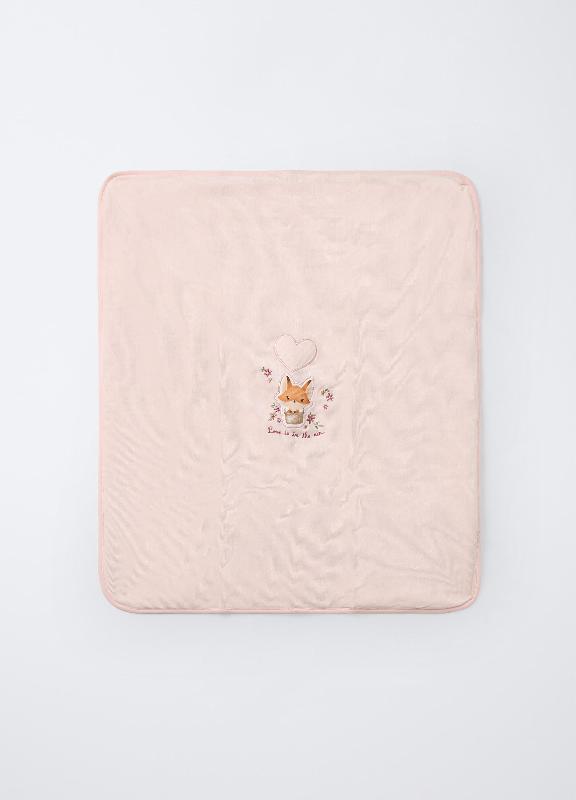 Coperta imbottita misto cotone velour neonata_1