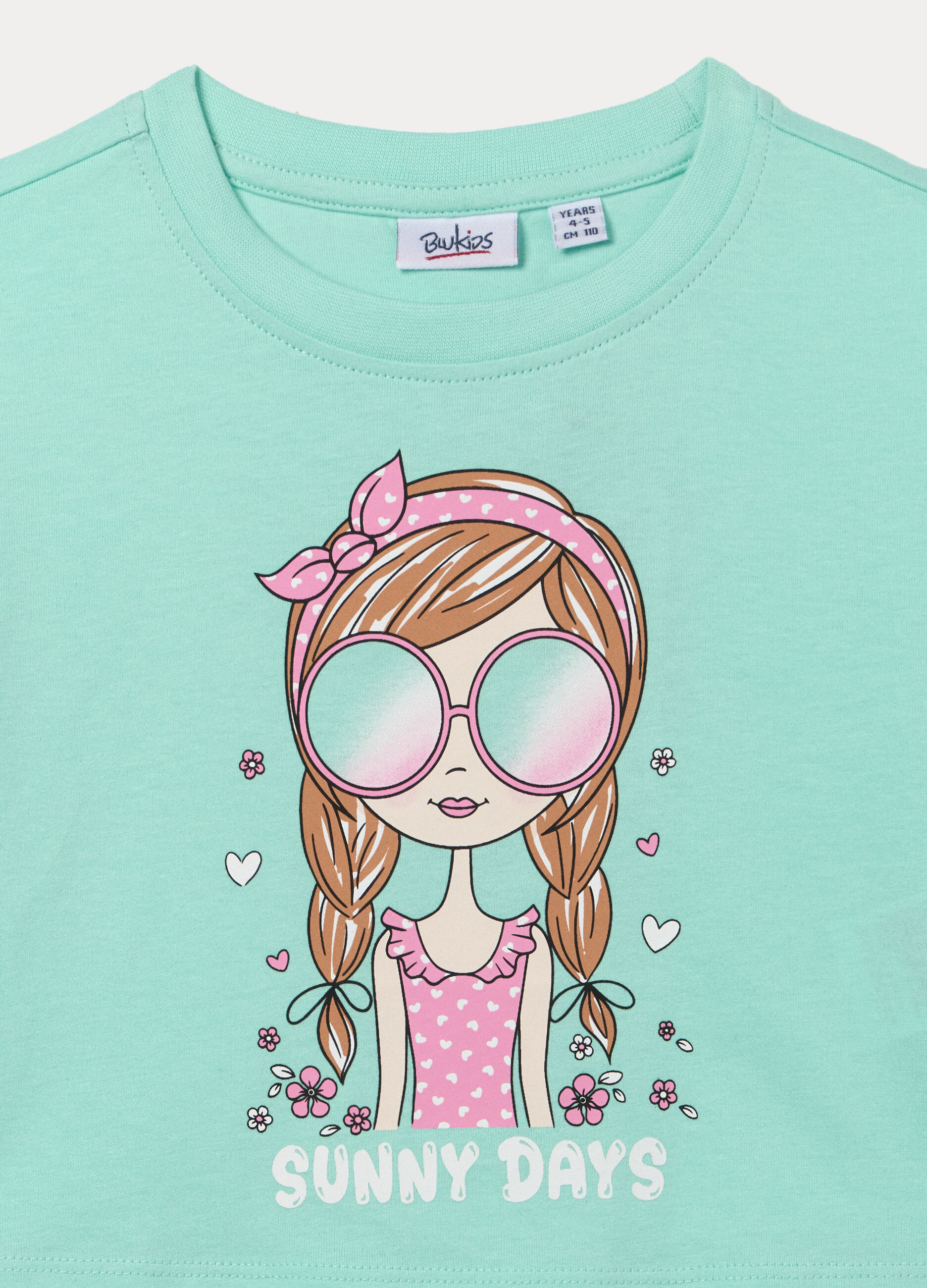 T-shirt girocollo in jersey di puro cotone bambina_2