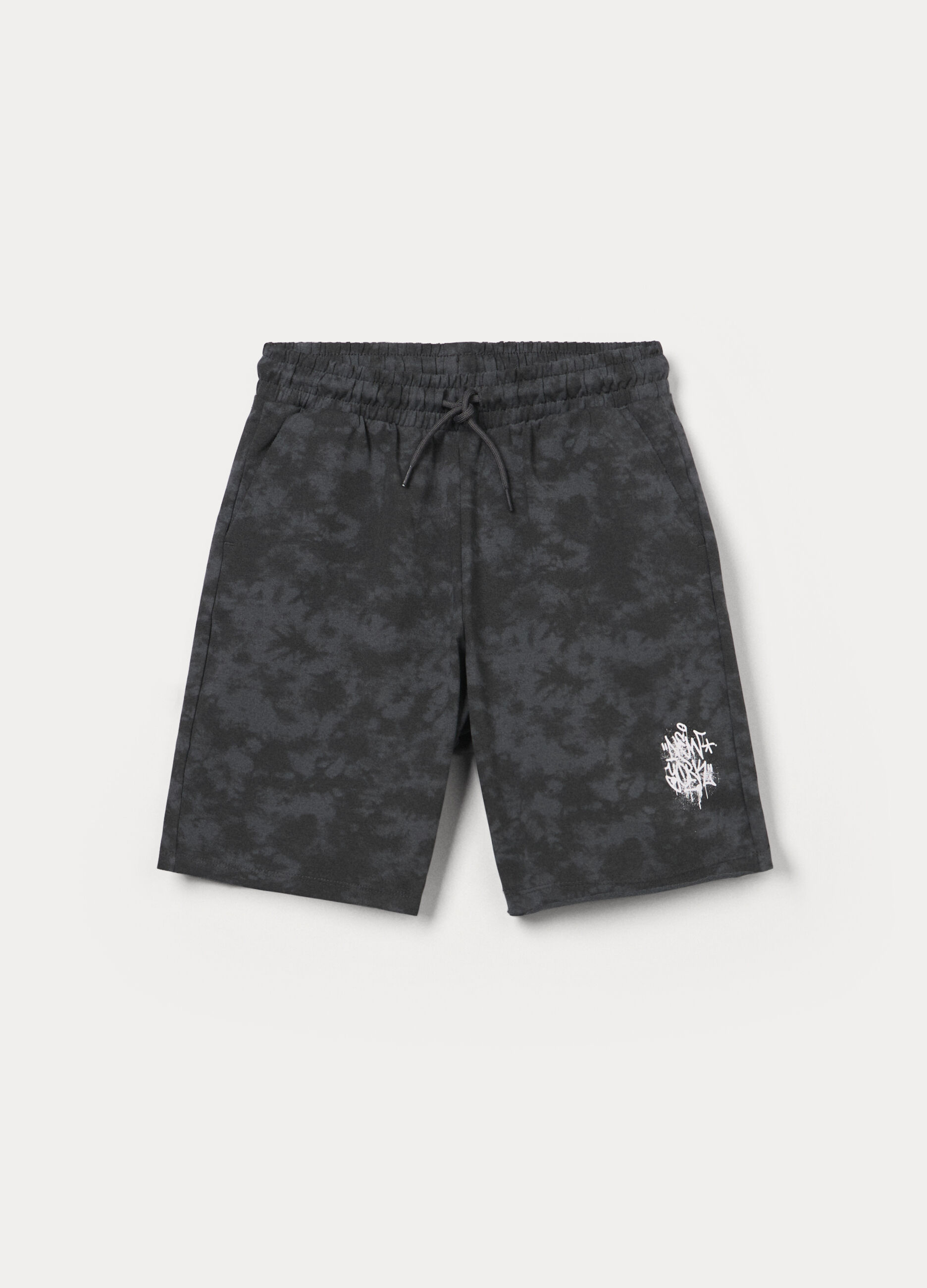 Shorts in french terry stretch ragazzo_0