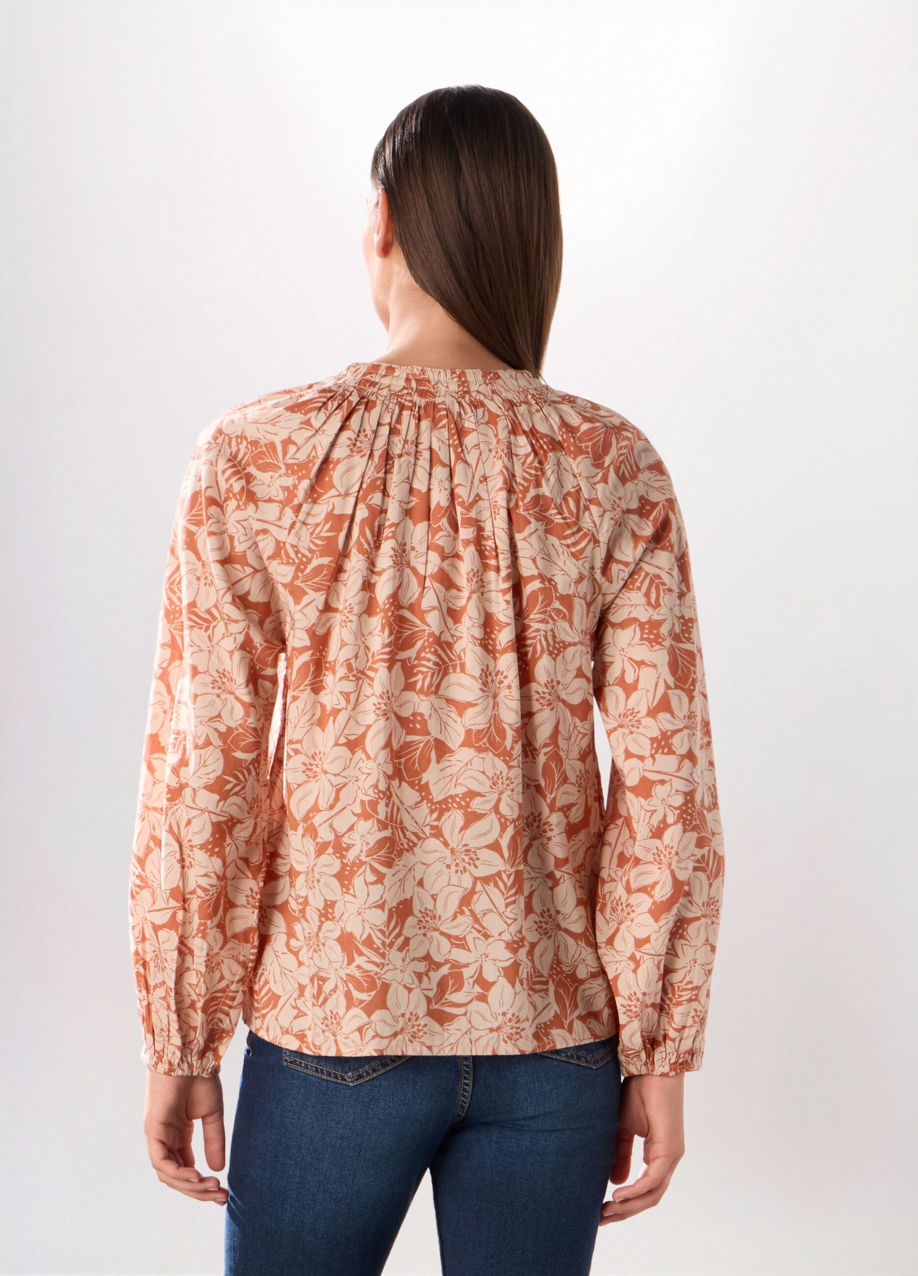 Blusa in misto cotone donna_1