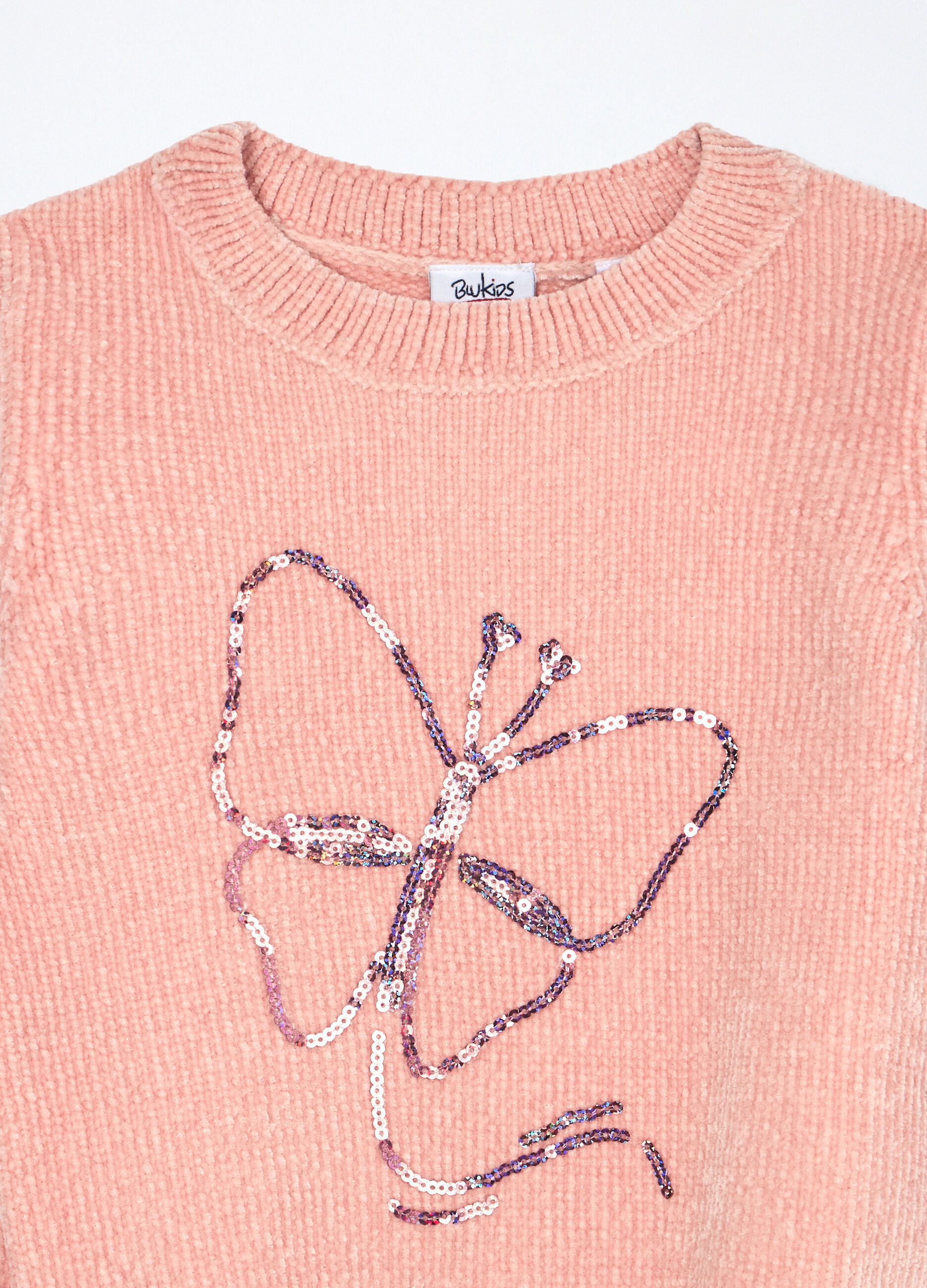 Tricot in ciniglia con paillettes bambina_2