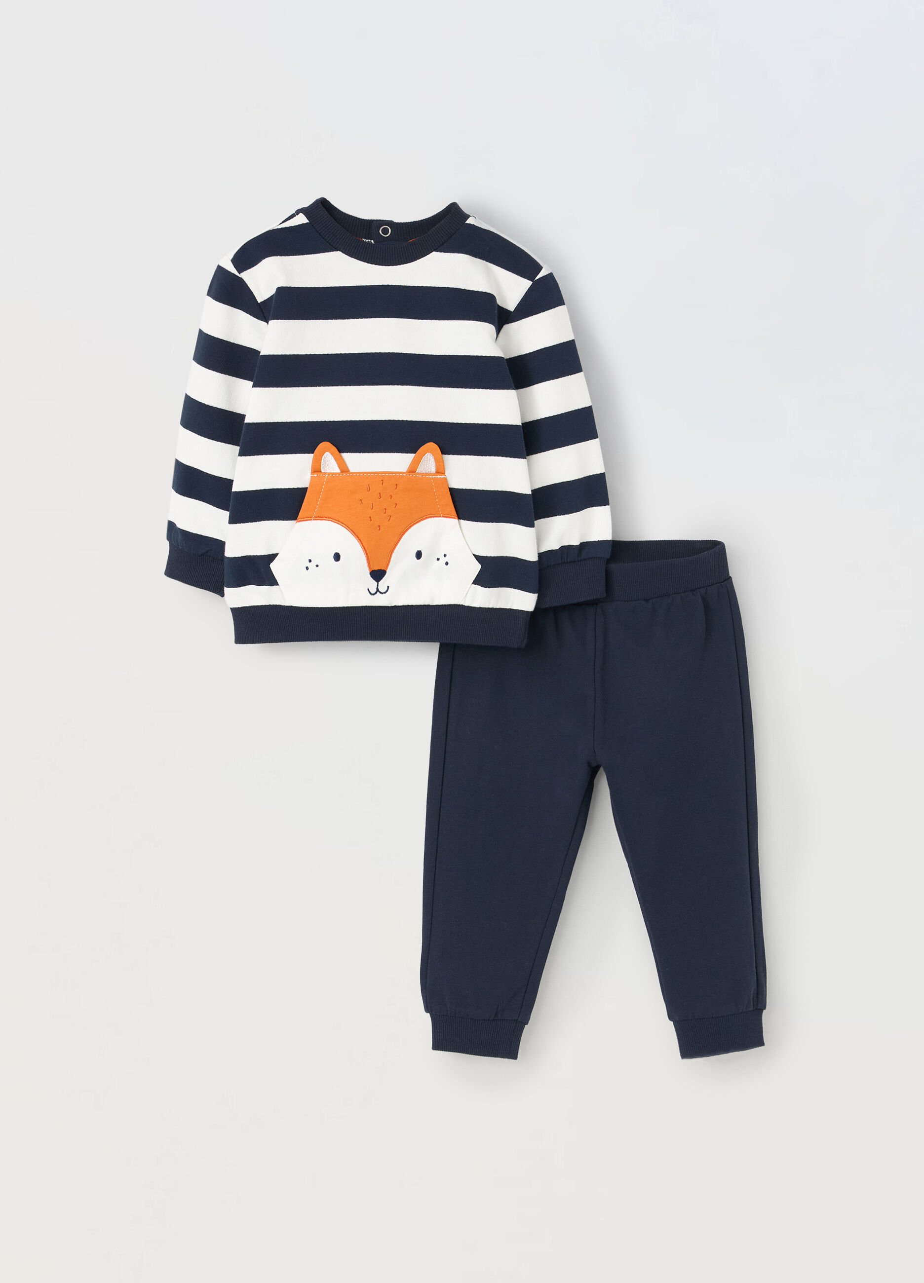 Jogging set in puro cotone neonato_0