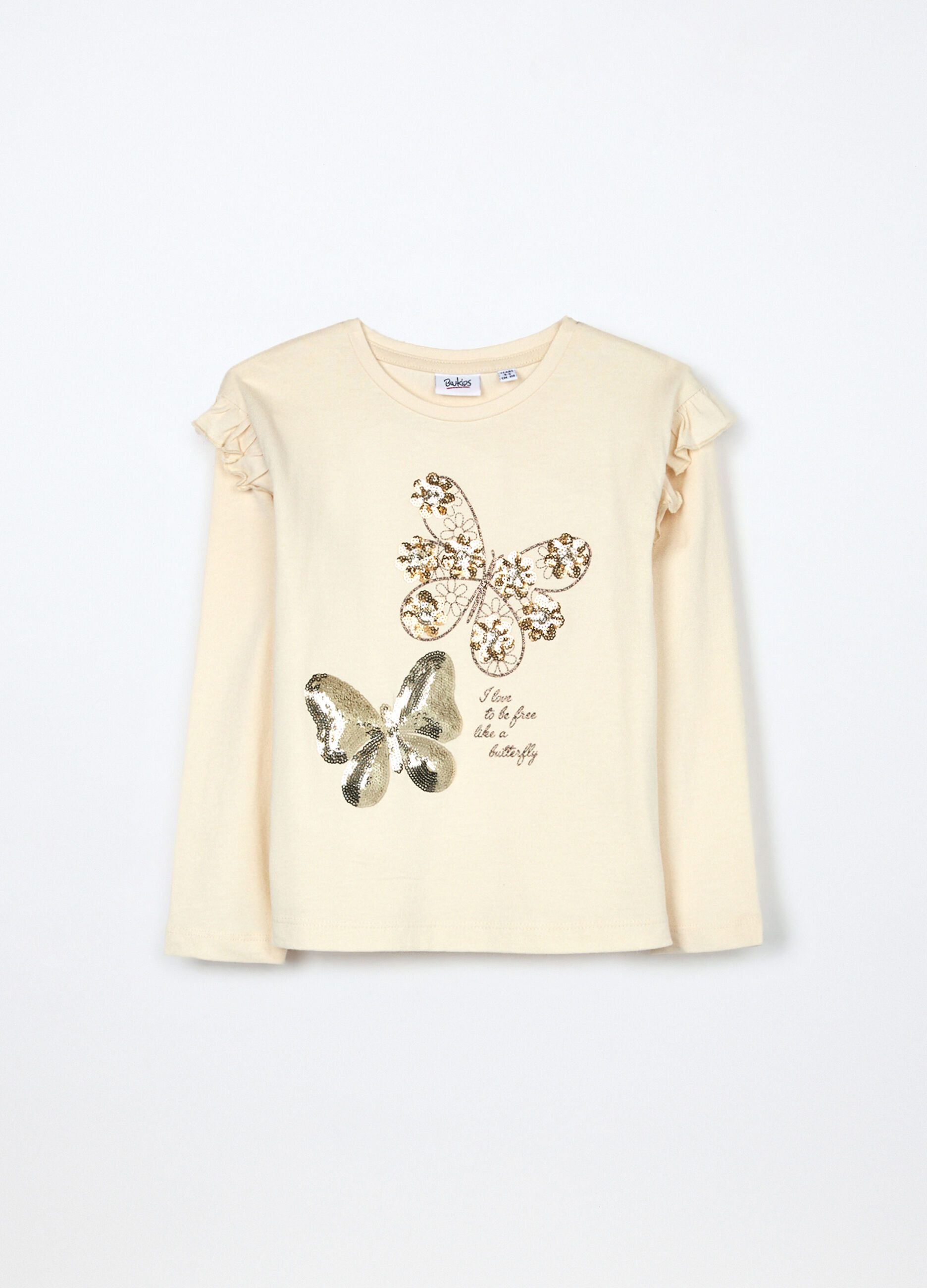 T-shirt in jersey di puro cotone bambina_0