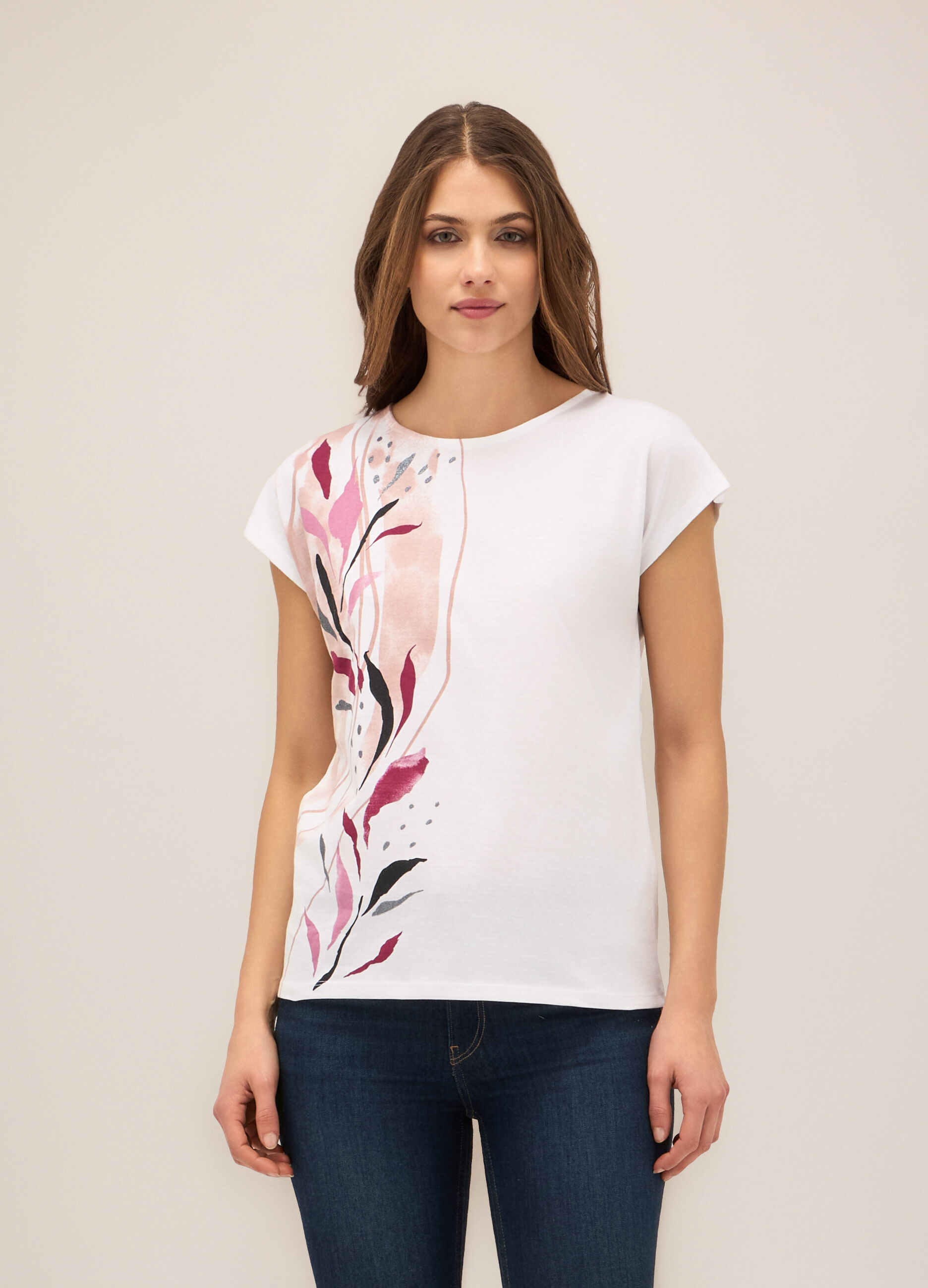 T-shirt in puro cotone donna