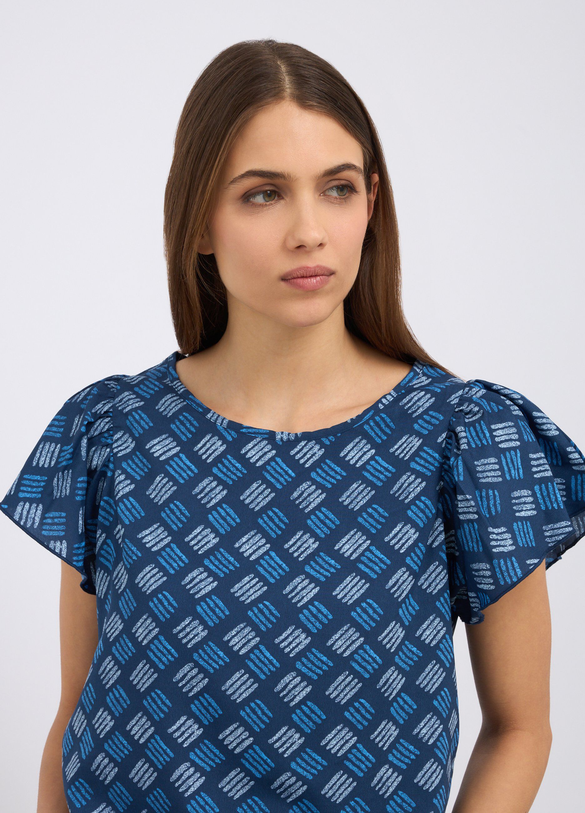 Blusa con maniche ad aletta donna_2