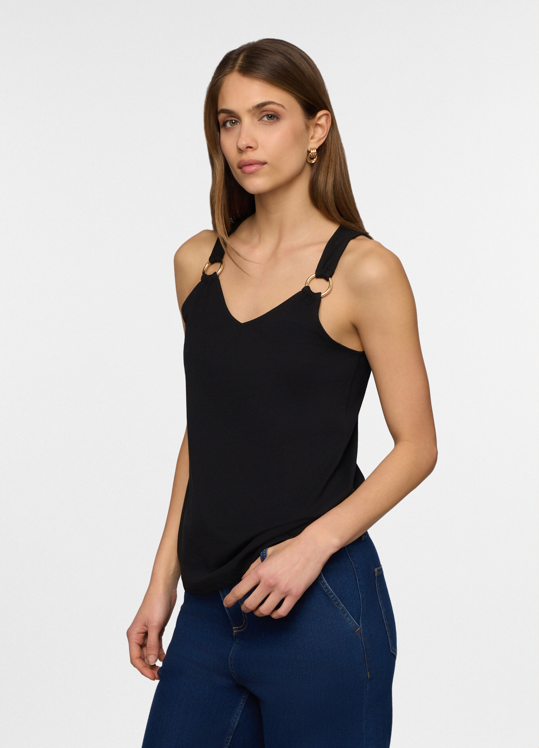 Canotta in jersey di puro cotone donna_0