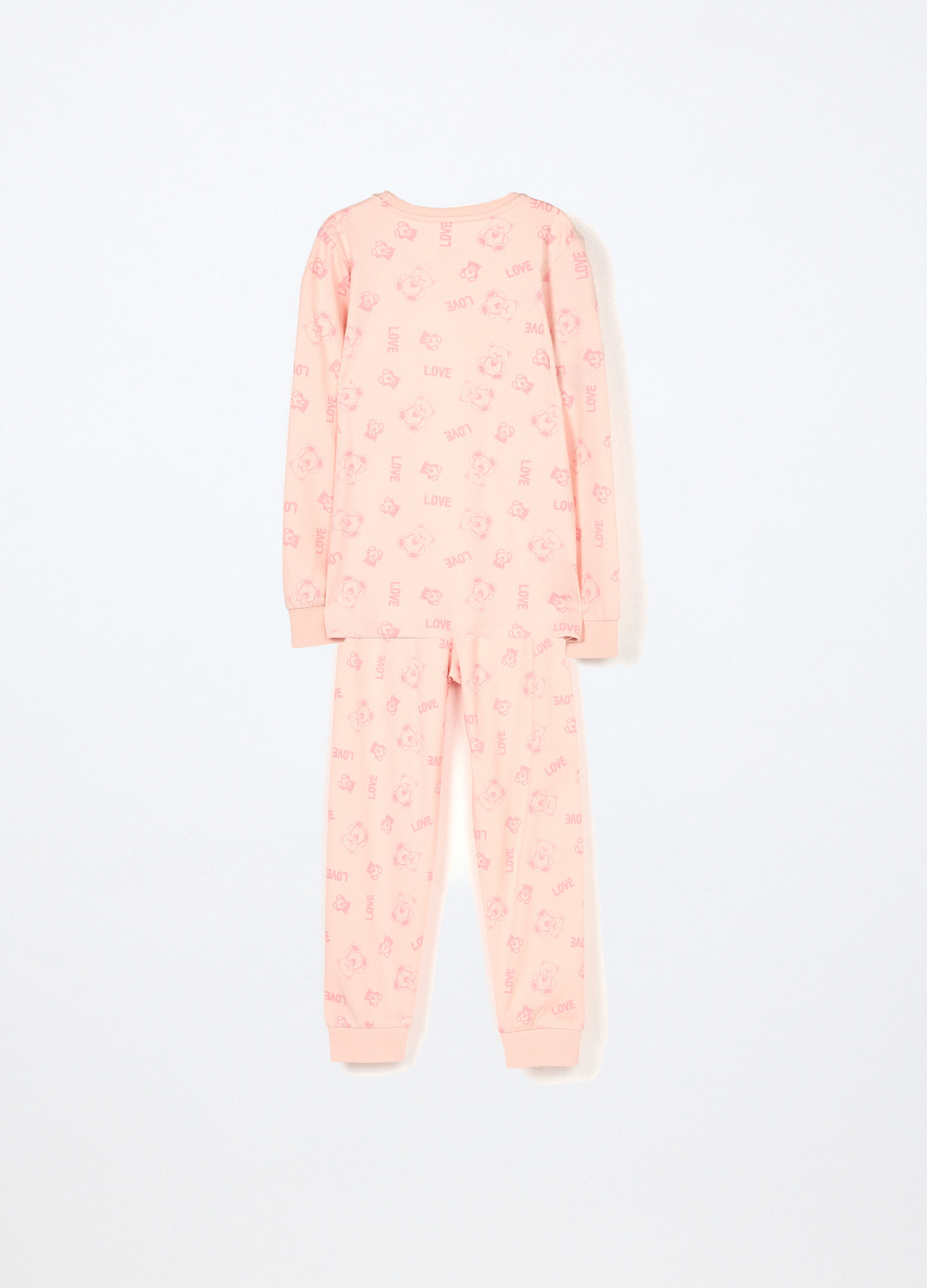Set pigiama in interlock di puro cotone bambina_1