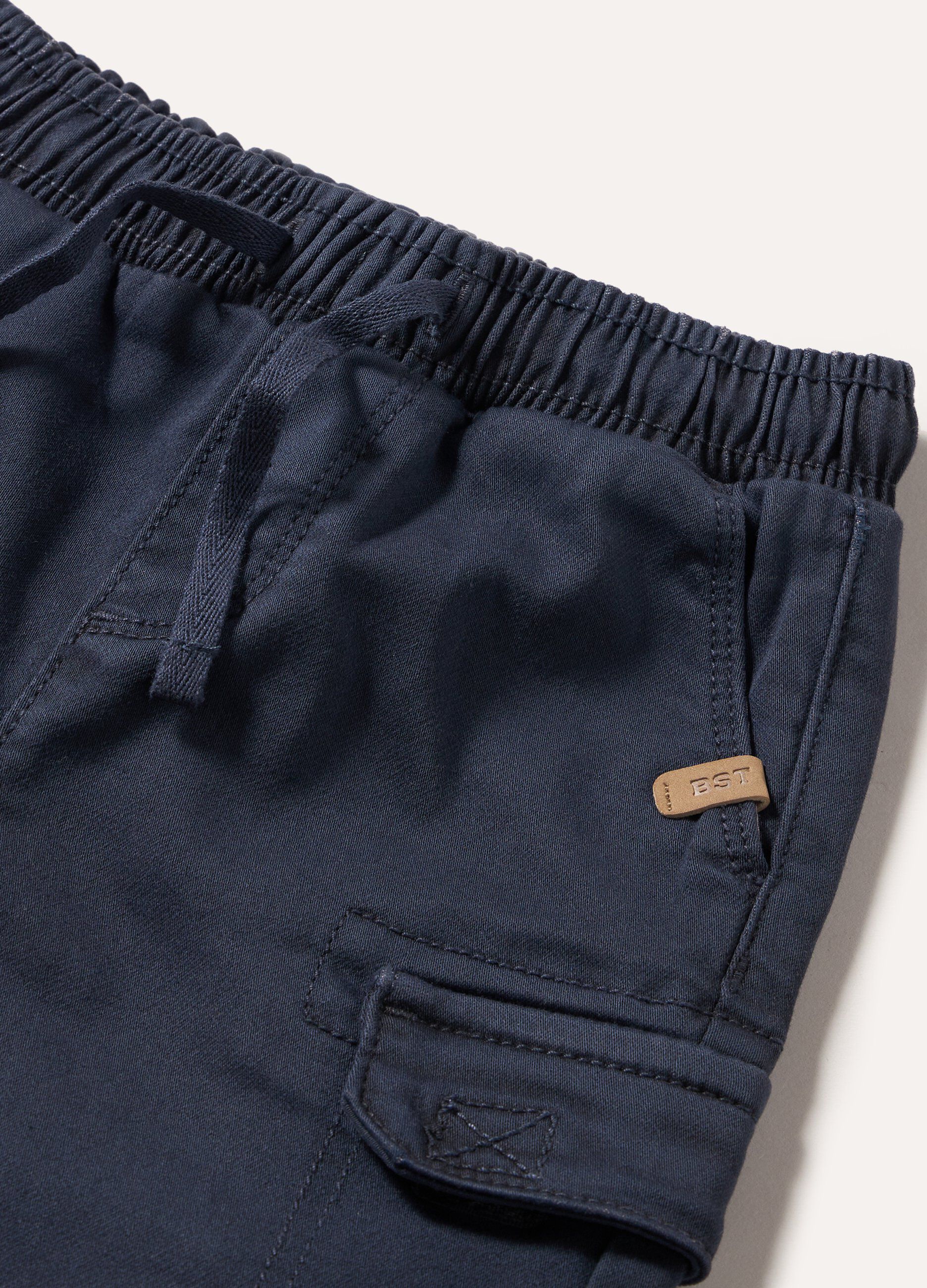 Pantaloni cargo con vita elasticata neonato_1