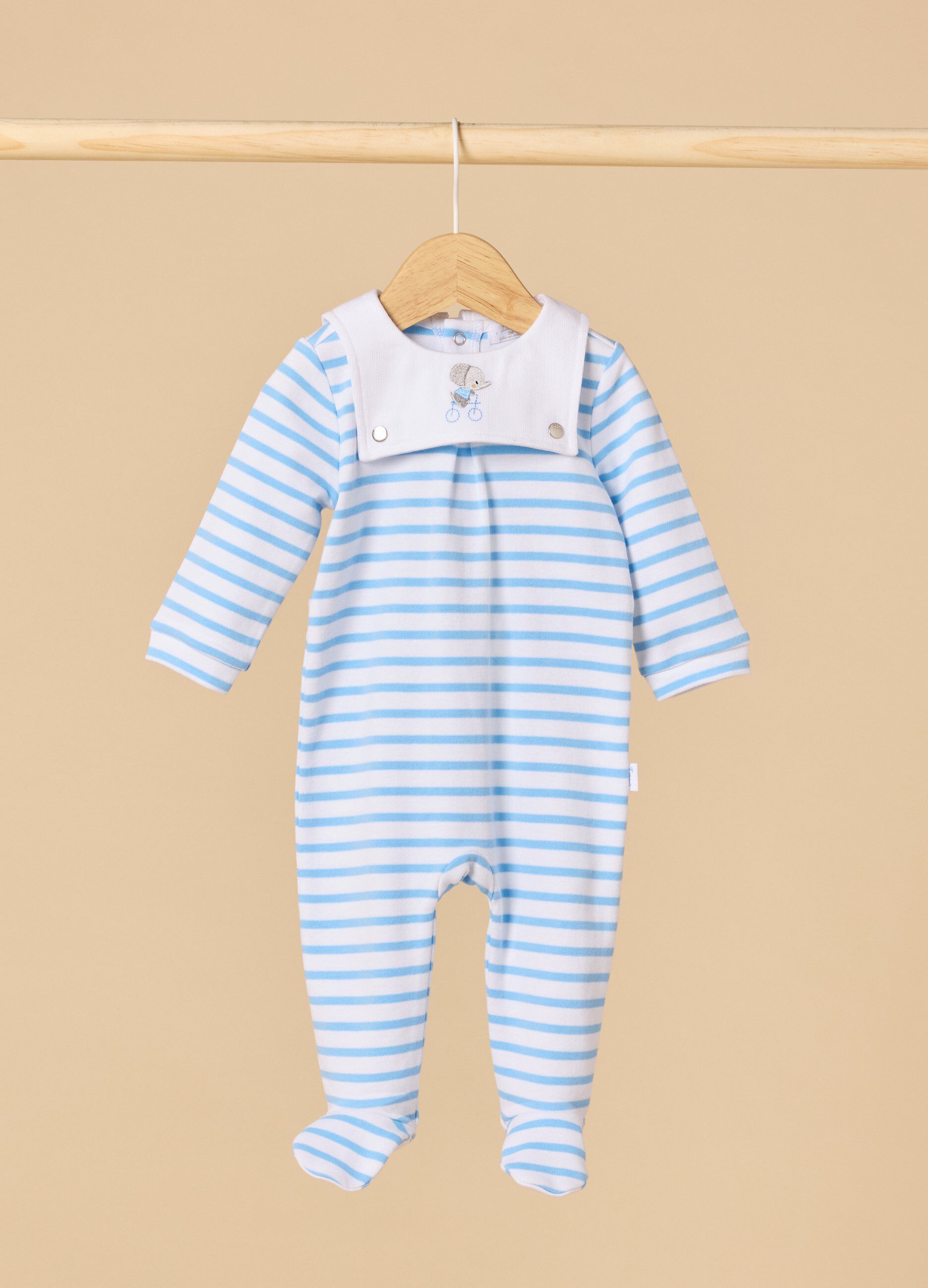 Tutina in puro cotone rigato IANA neonato_0
