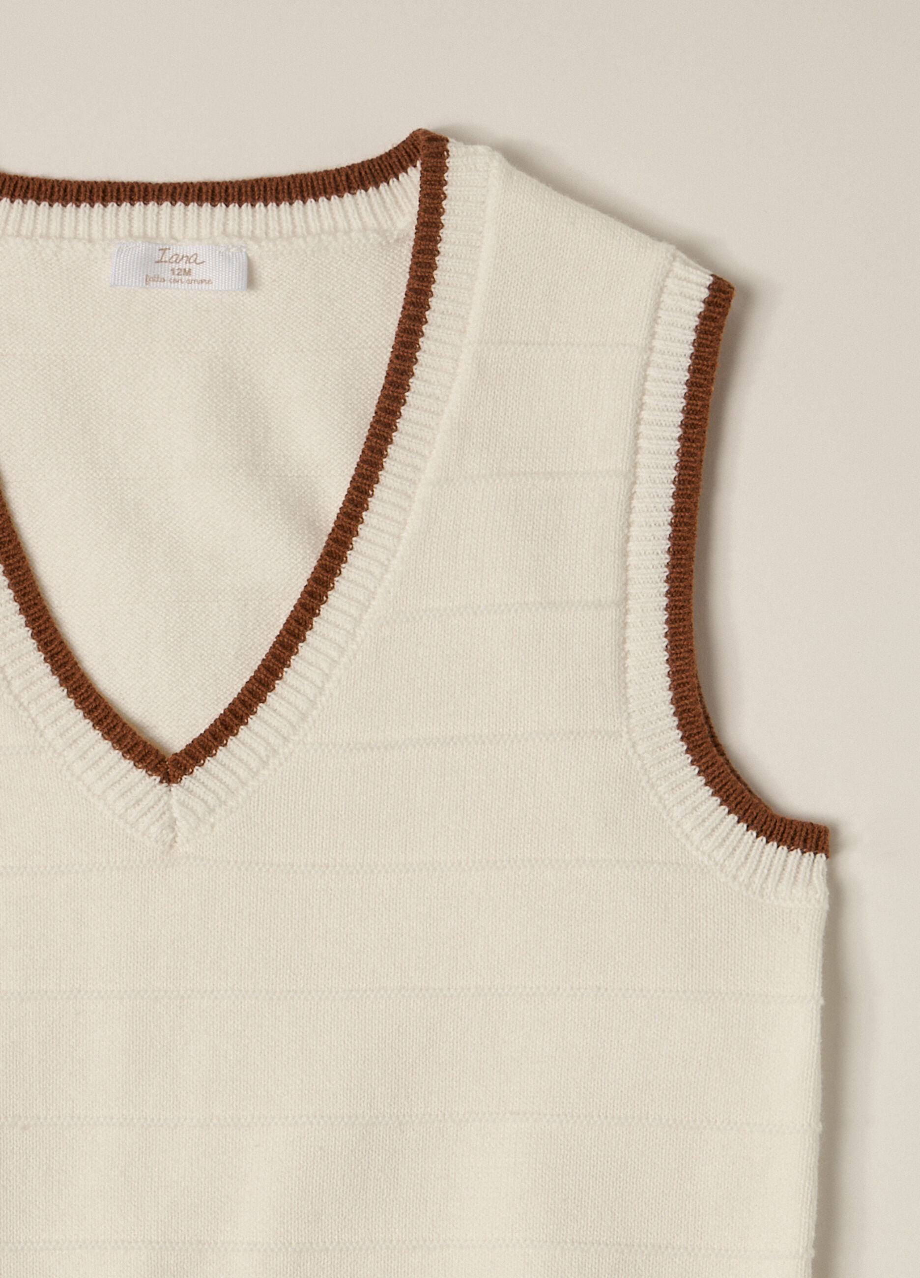 Gilet tricot in puro cotone IANA neonato