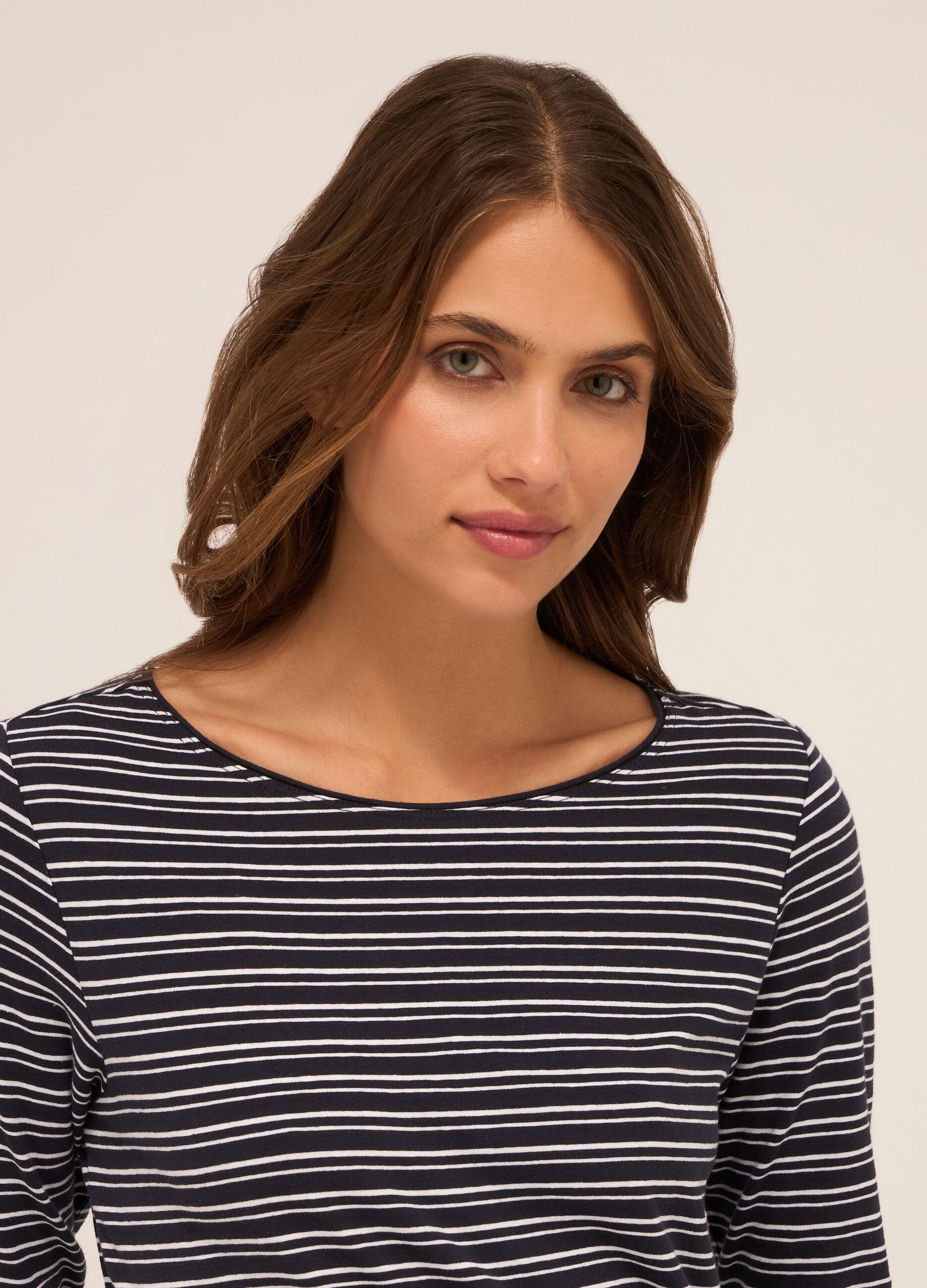 T-shirt in cotone stretch donna_2
