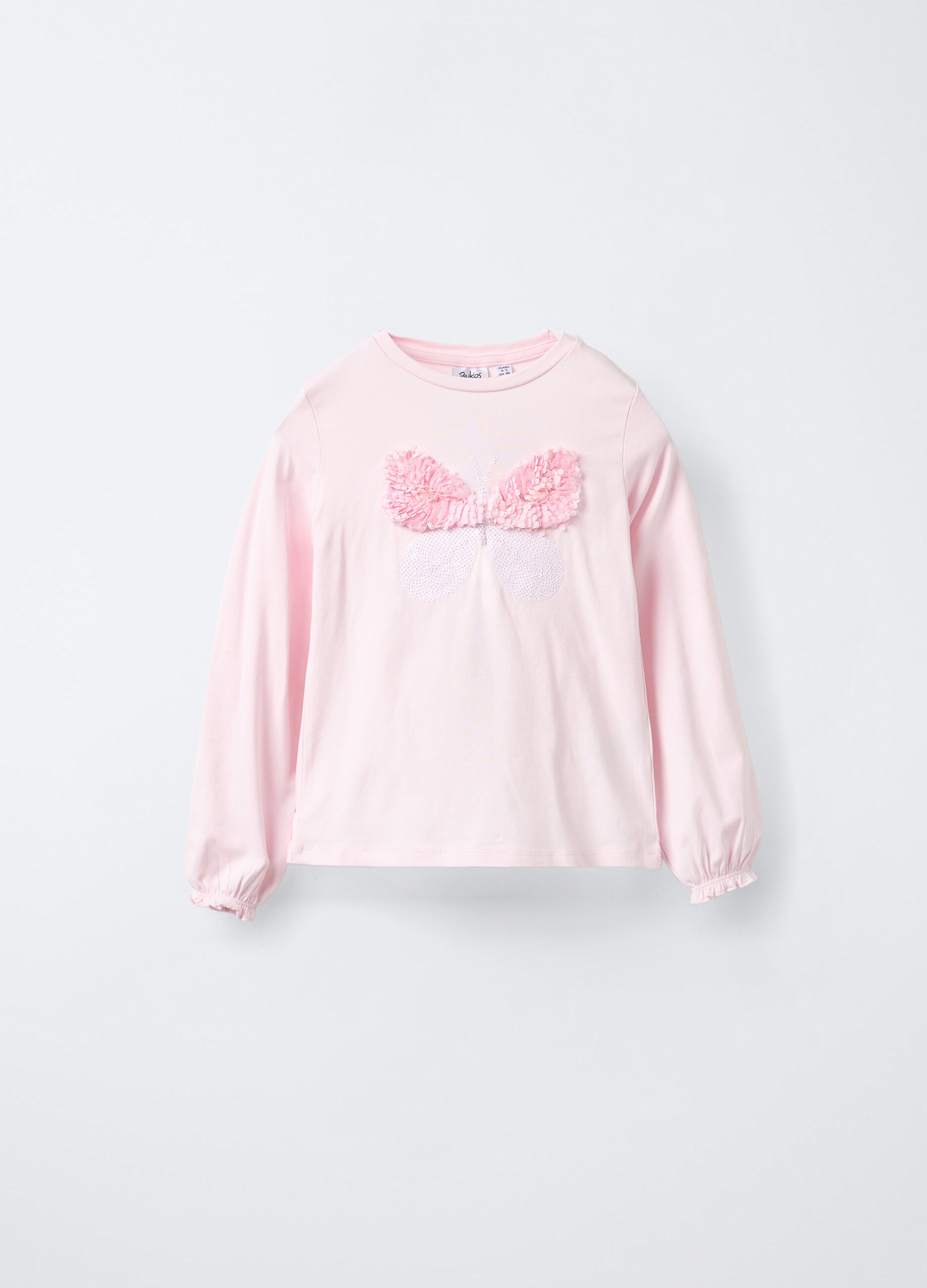 T-shirt in jersey di puro cotone bambina_0
