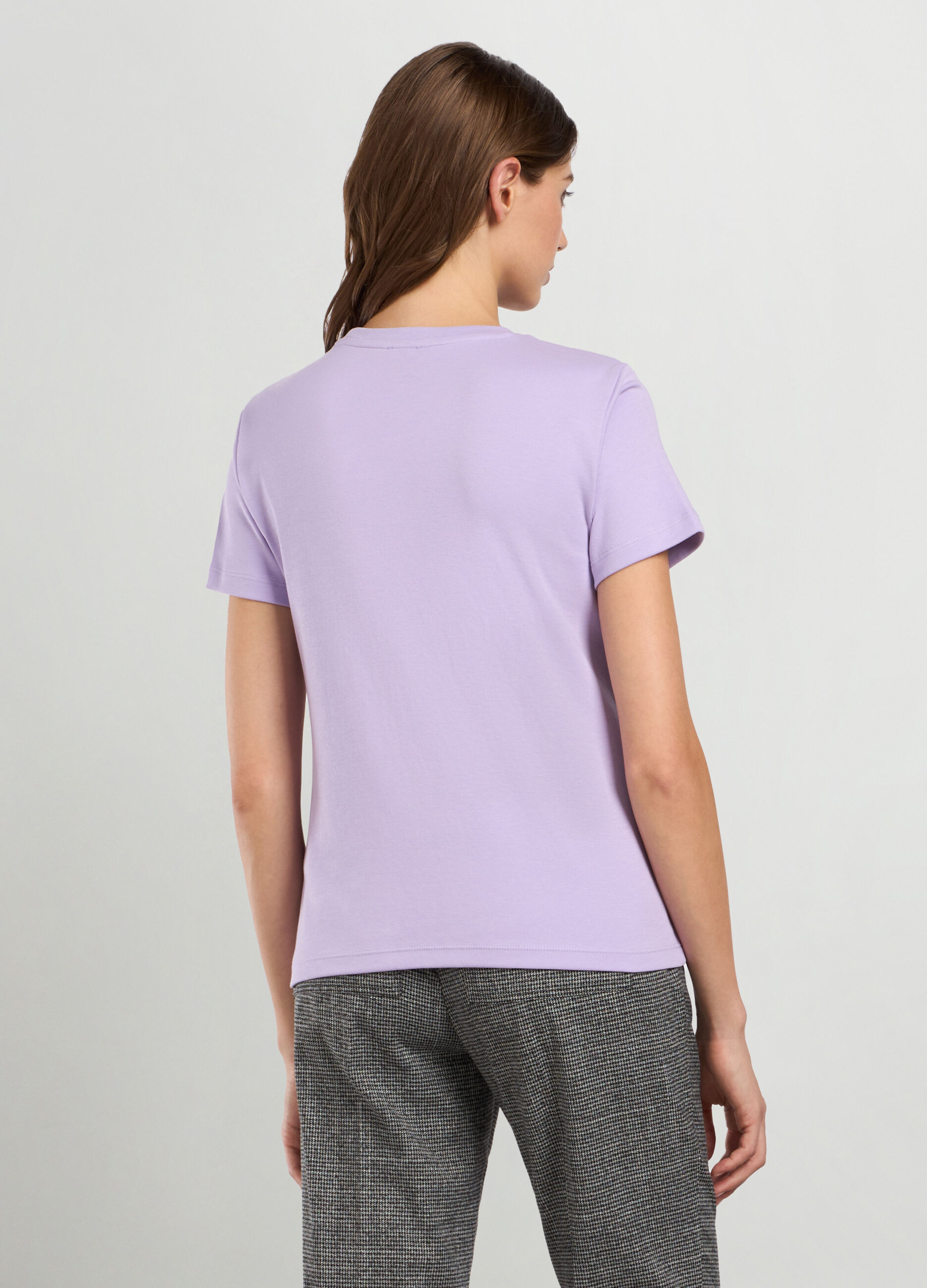 T-shirt in interlock di puro cotone donna_1