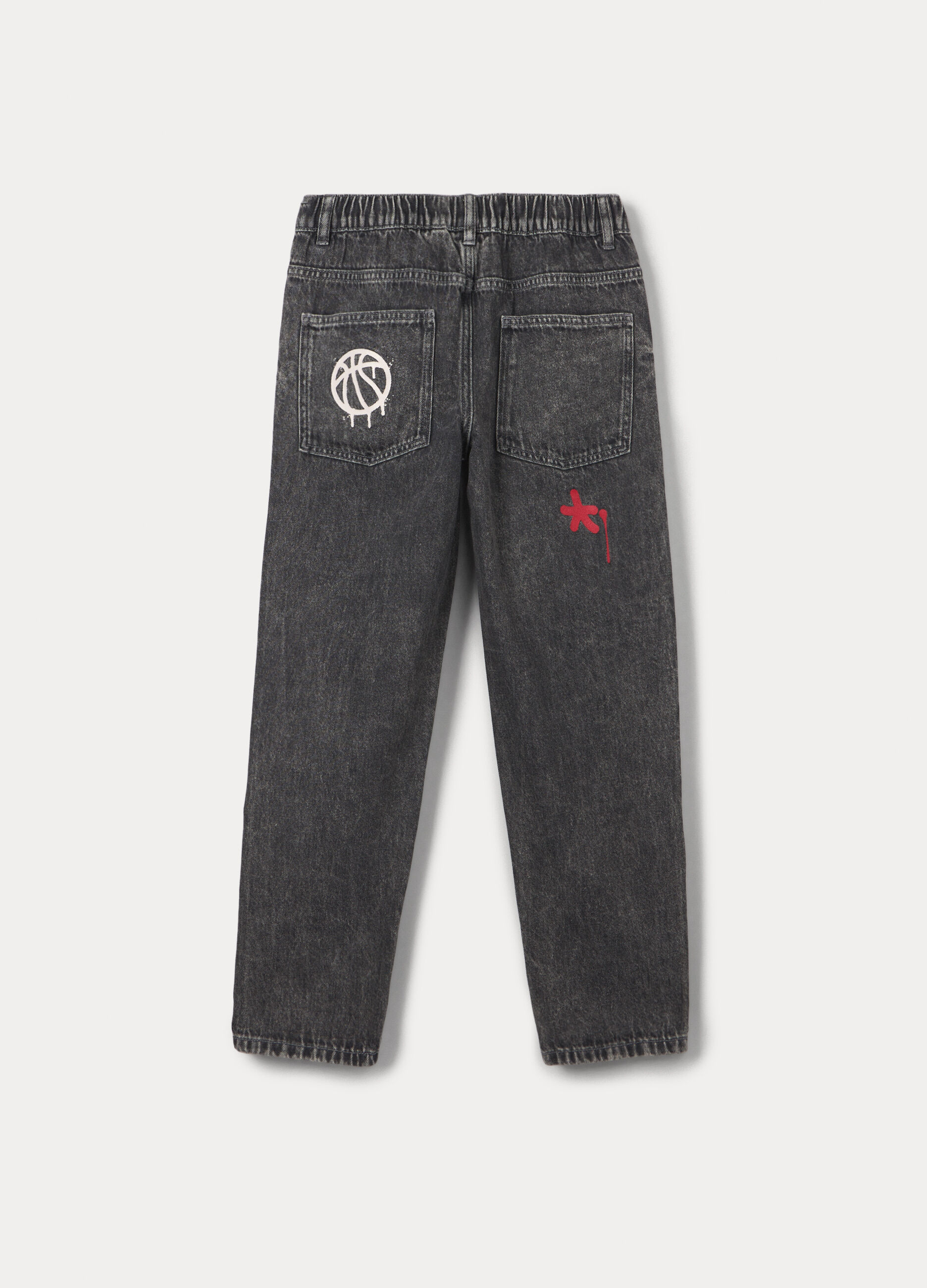 Pantaloni Spider Man in denim di puro cotone bambino_1