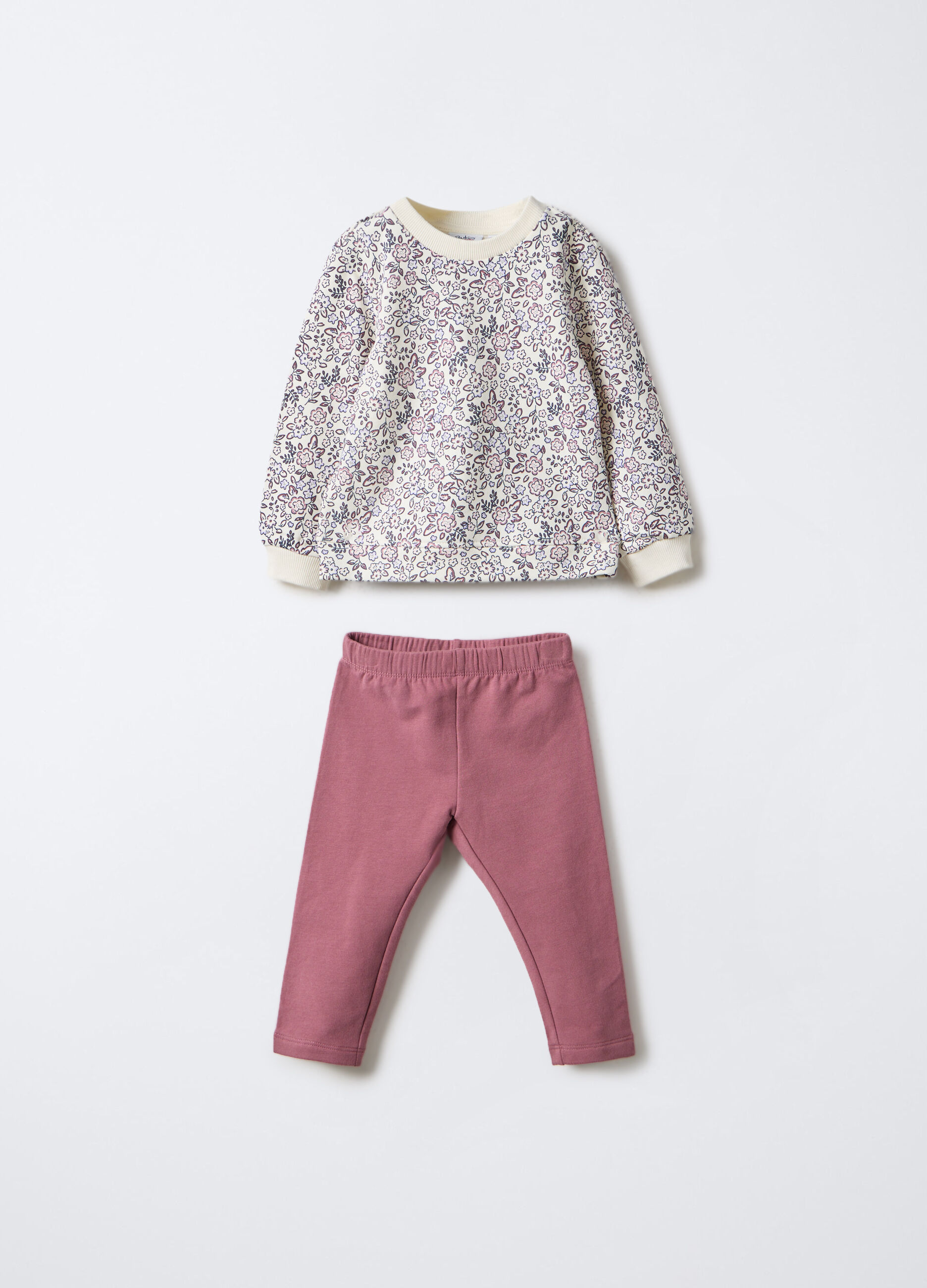Jogging set in felpa di puro cotone bimba_0