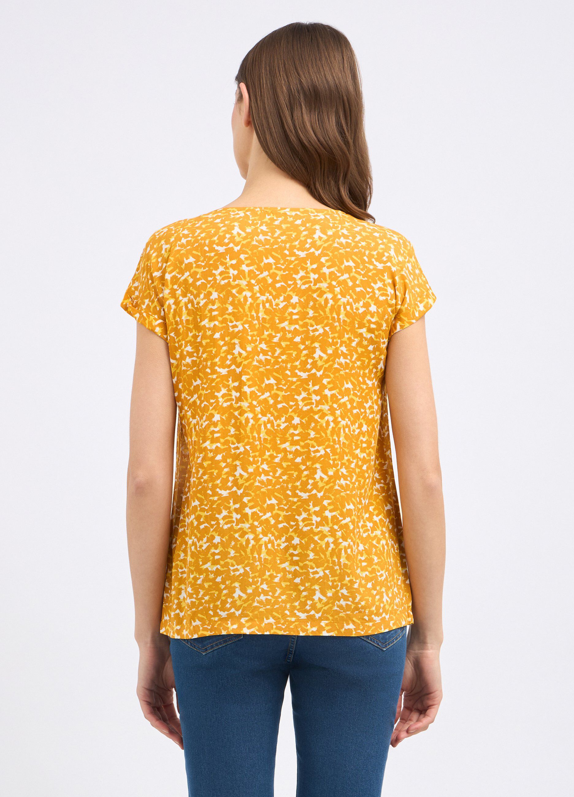 Blusa in pura viscosa con stampa donna_1