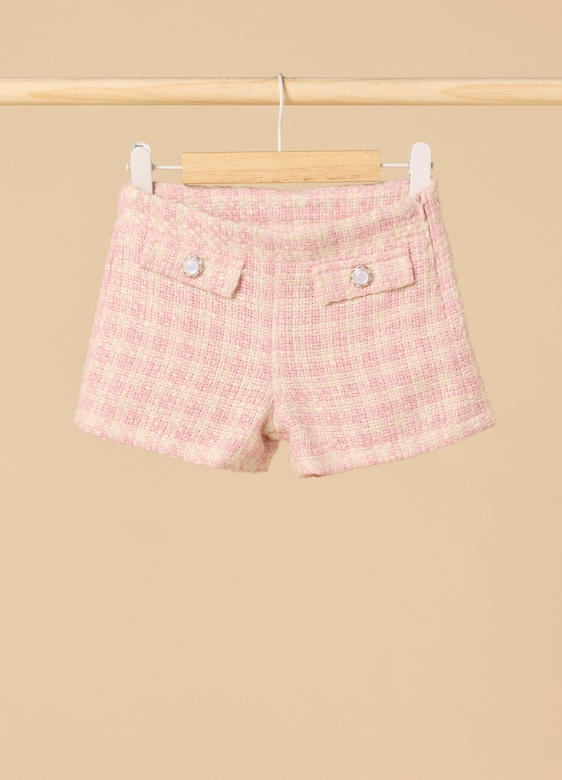 Shorts IANA pied de poule bambina_0