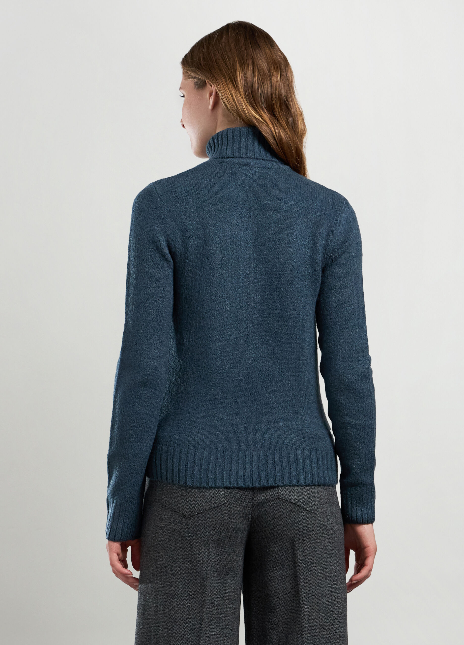 Tricot a collo alto con cut out donna_1