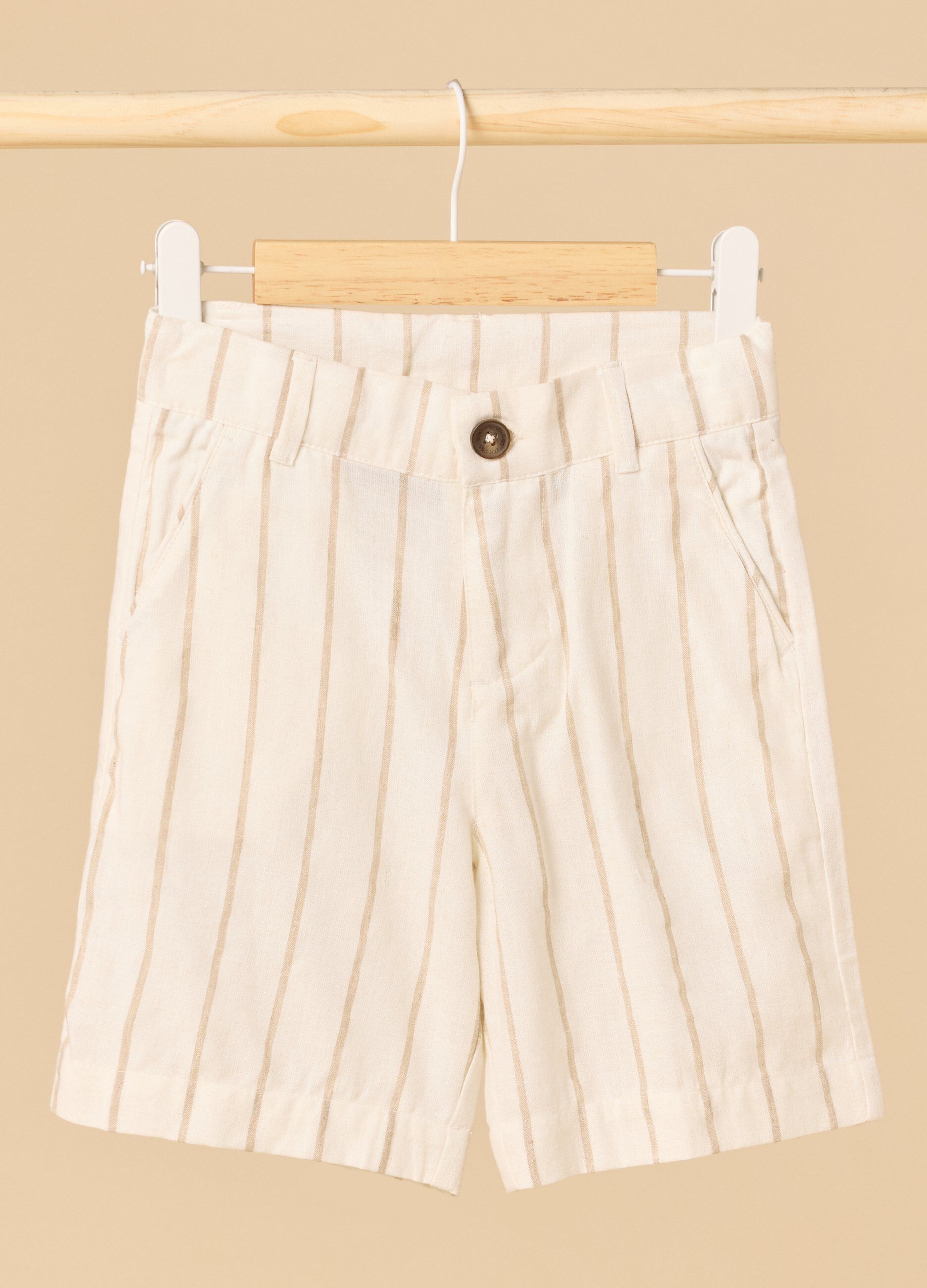 Shorts IANA in misto lino bambino_0