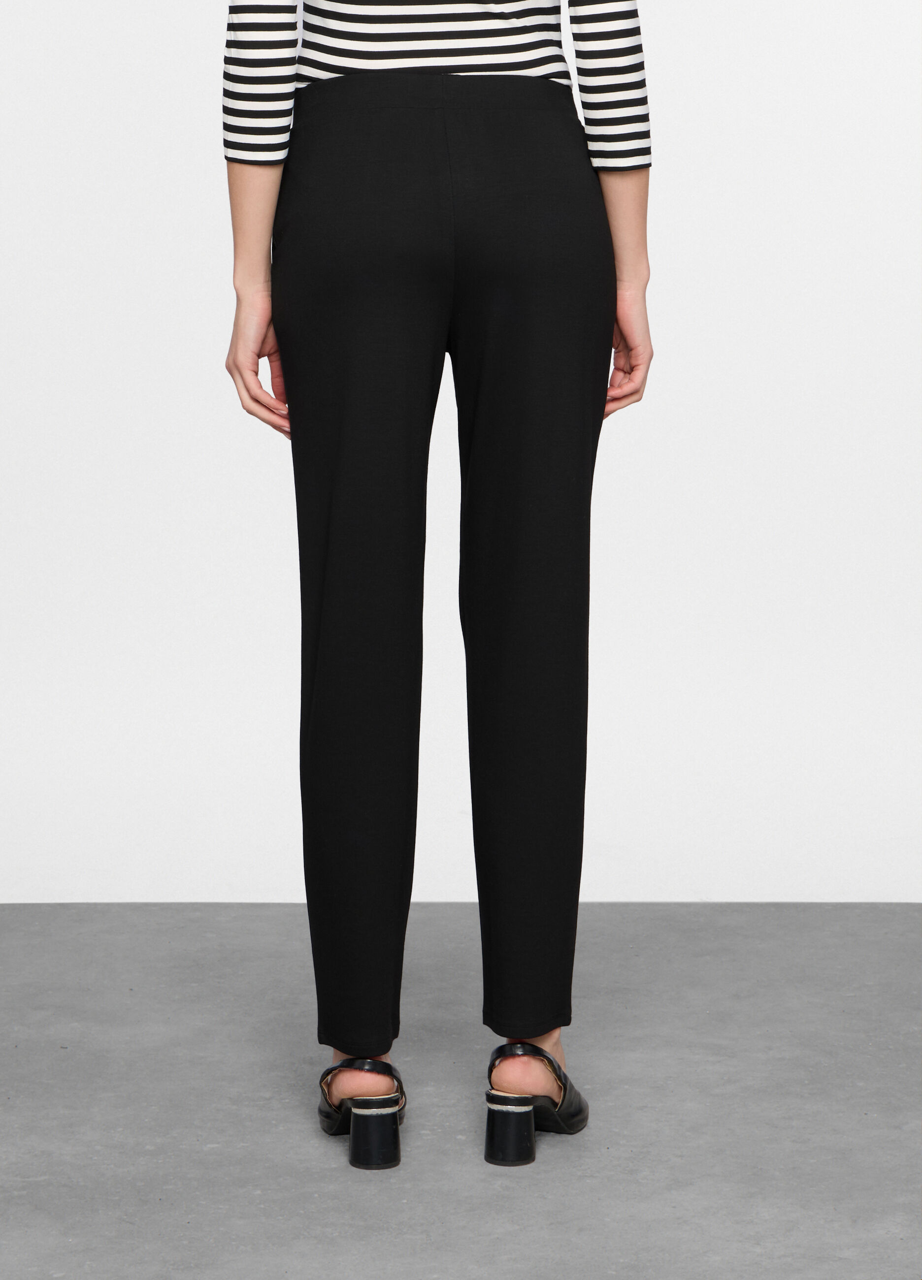 Pantaloni regular fit in jersey stretch donna_1