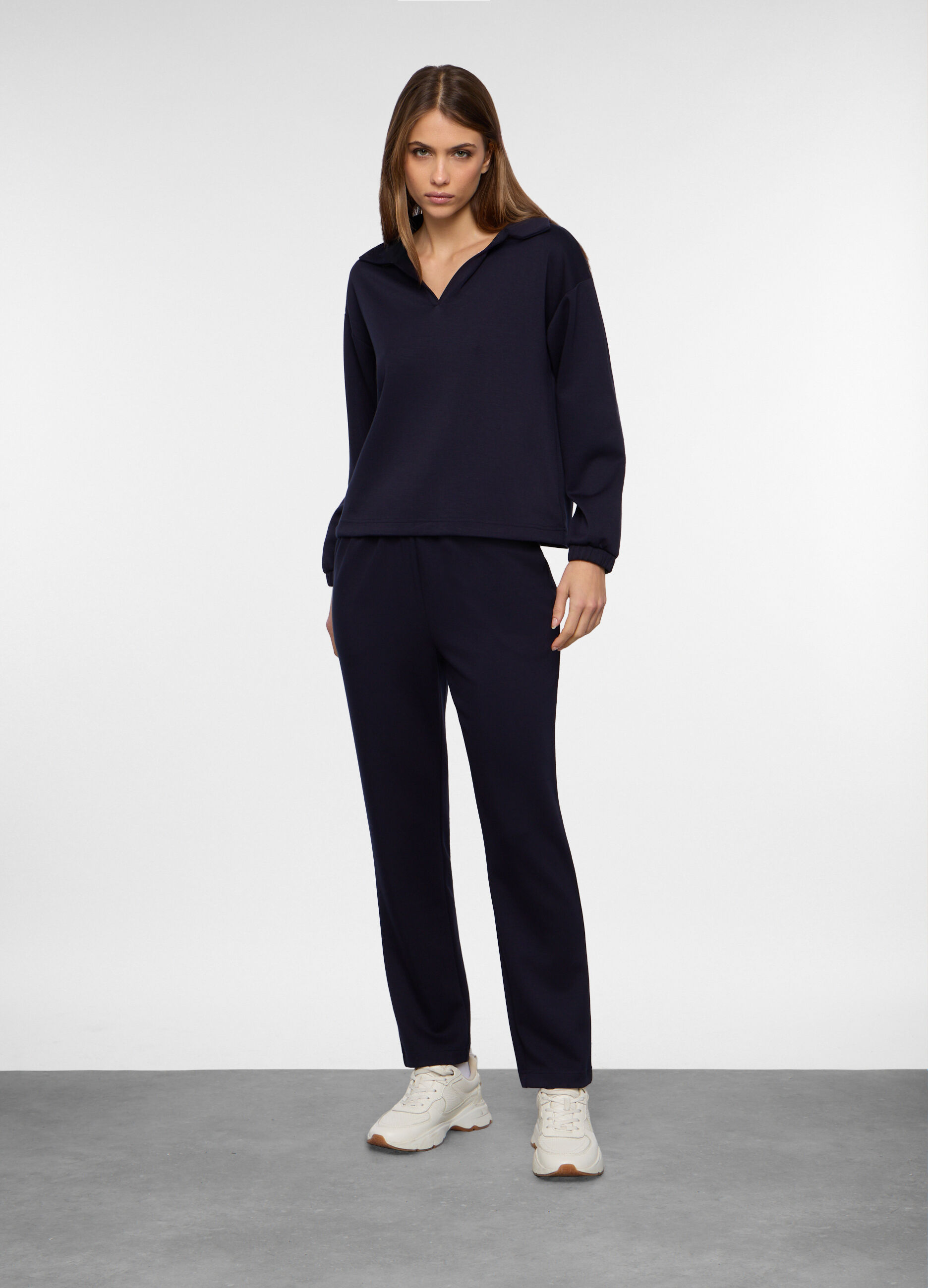 Pantalone slim fit in jersey stretch donna_0