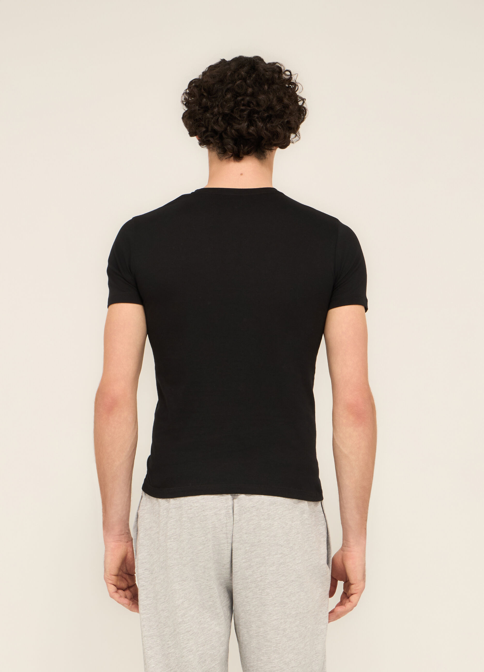 T-shirt intima girocollo in cotone uomo