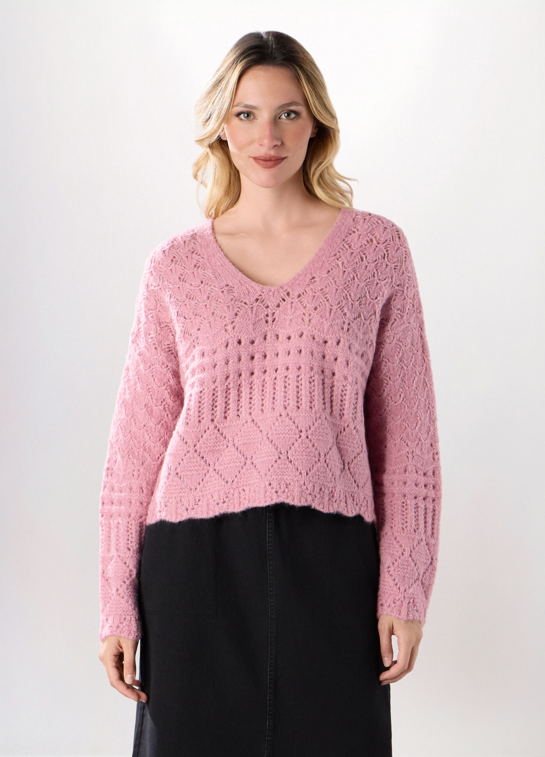 Tricot con scollo a V donna_0