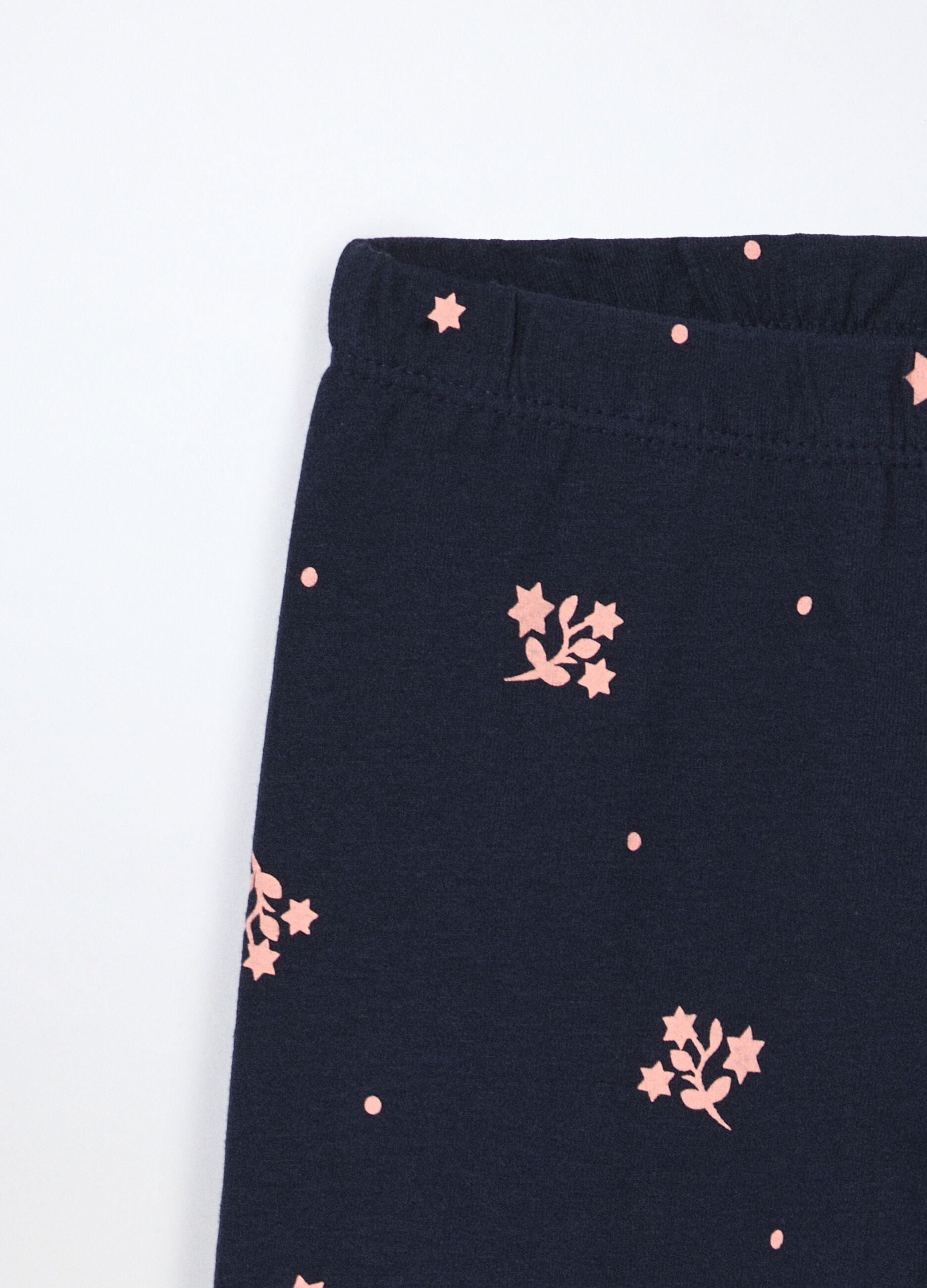 Leggings in jersey di cotone stretch neonata_2