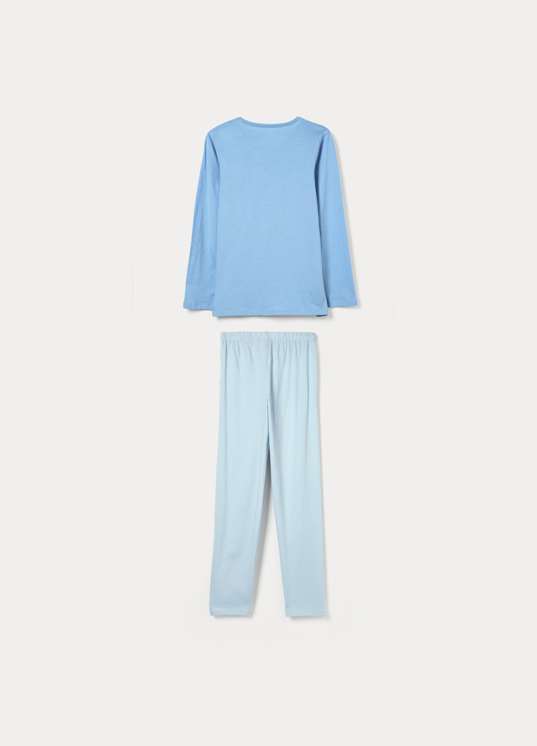 Set pigiama lungo in jersey di puro cotone ragazza_1