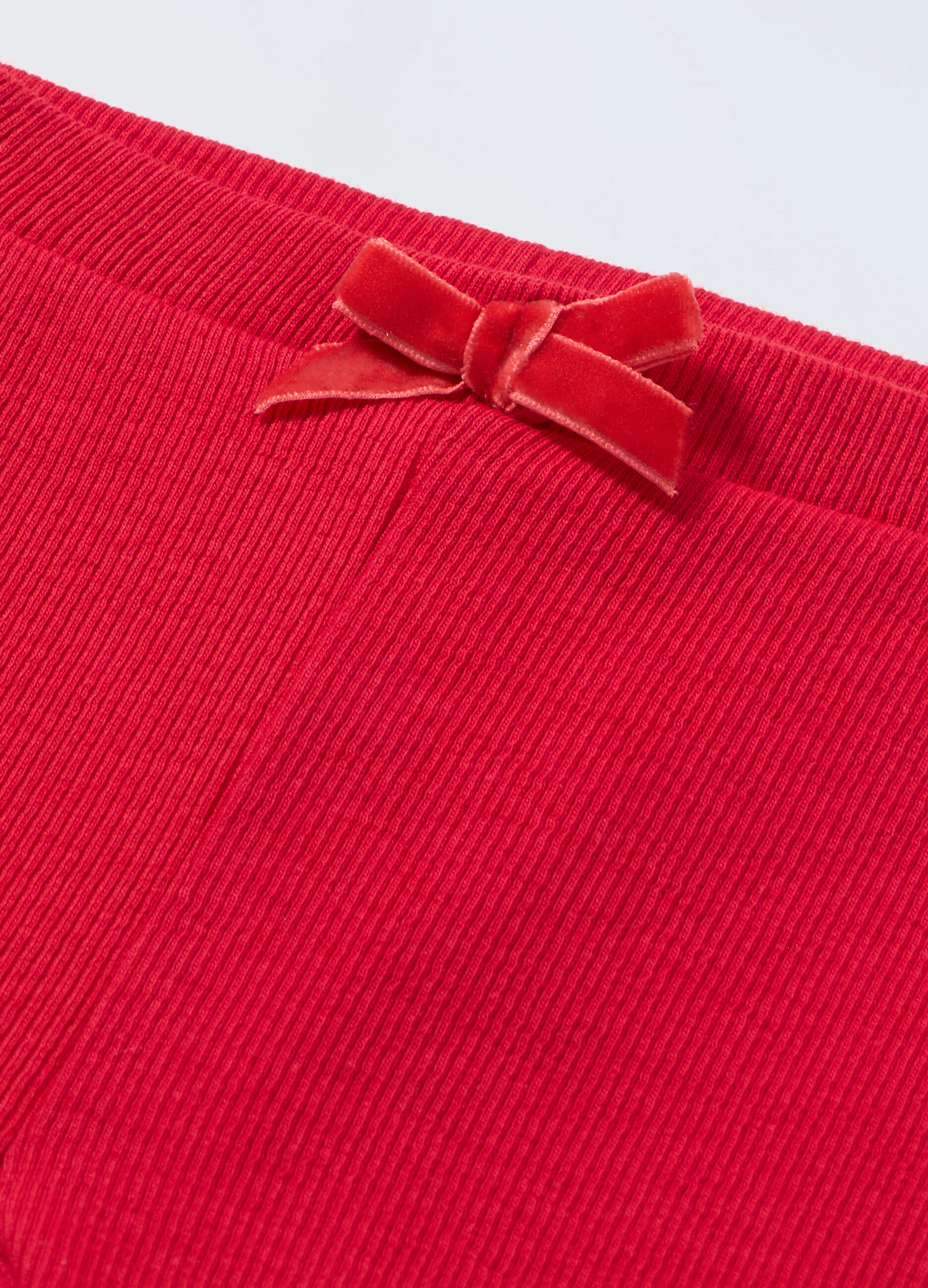 Leggings in costina di cotone stretch neonata_1