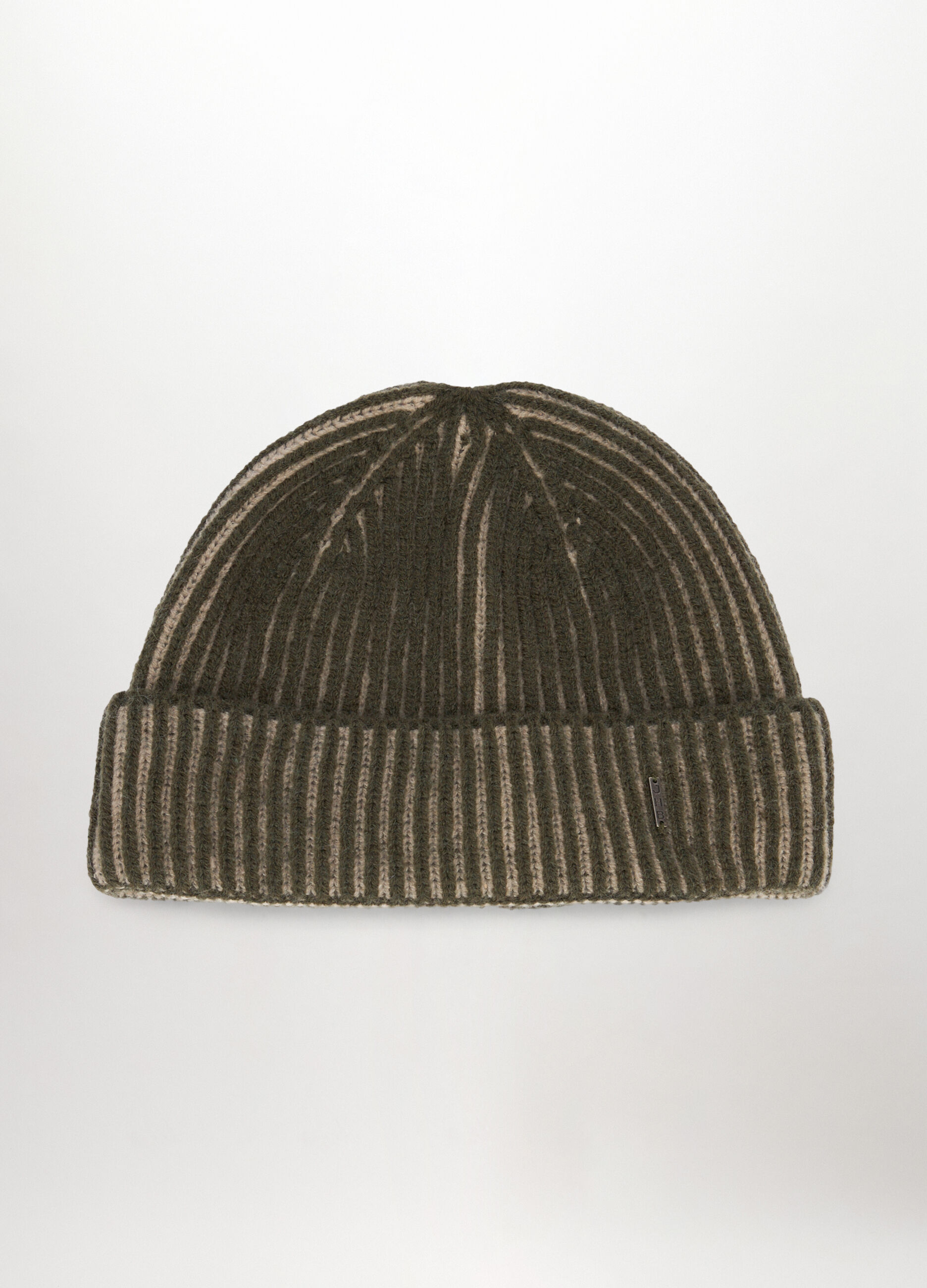 Berretto a coste bicolore uomo_0