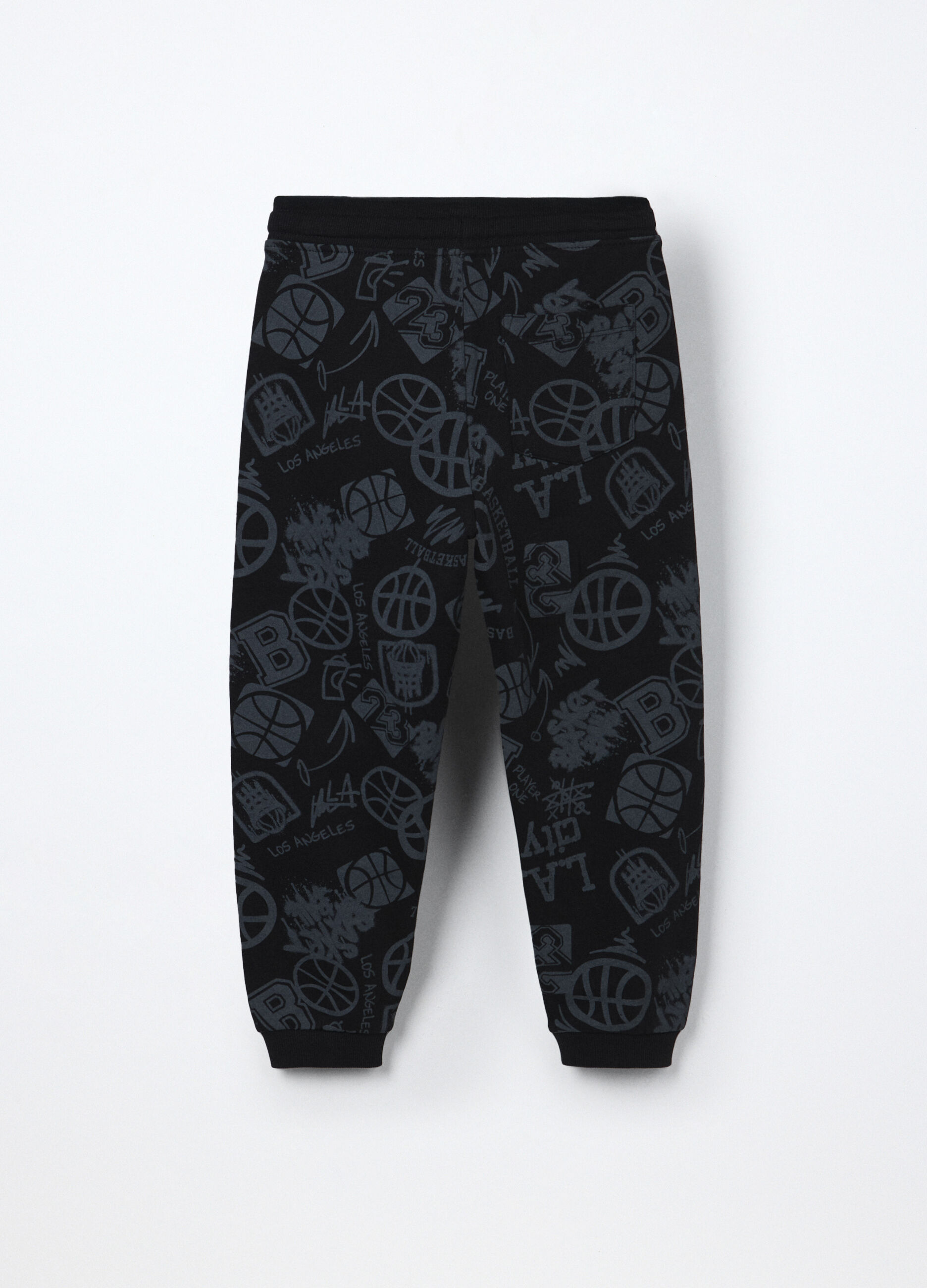 Jogger in puro cotone fleece bambino_1