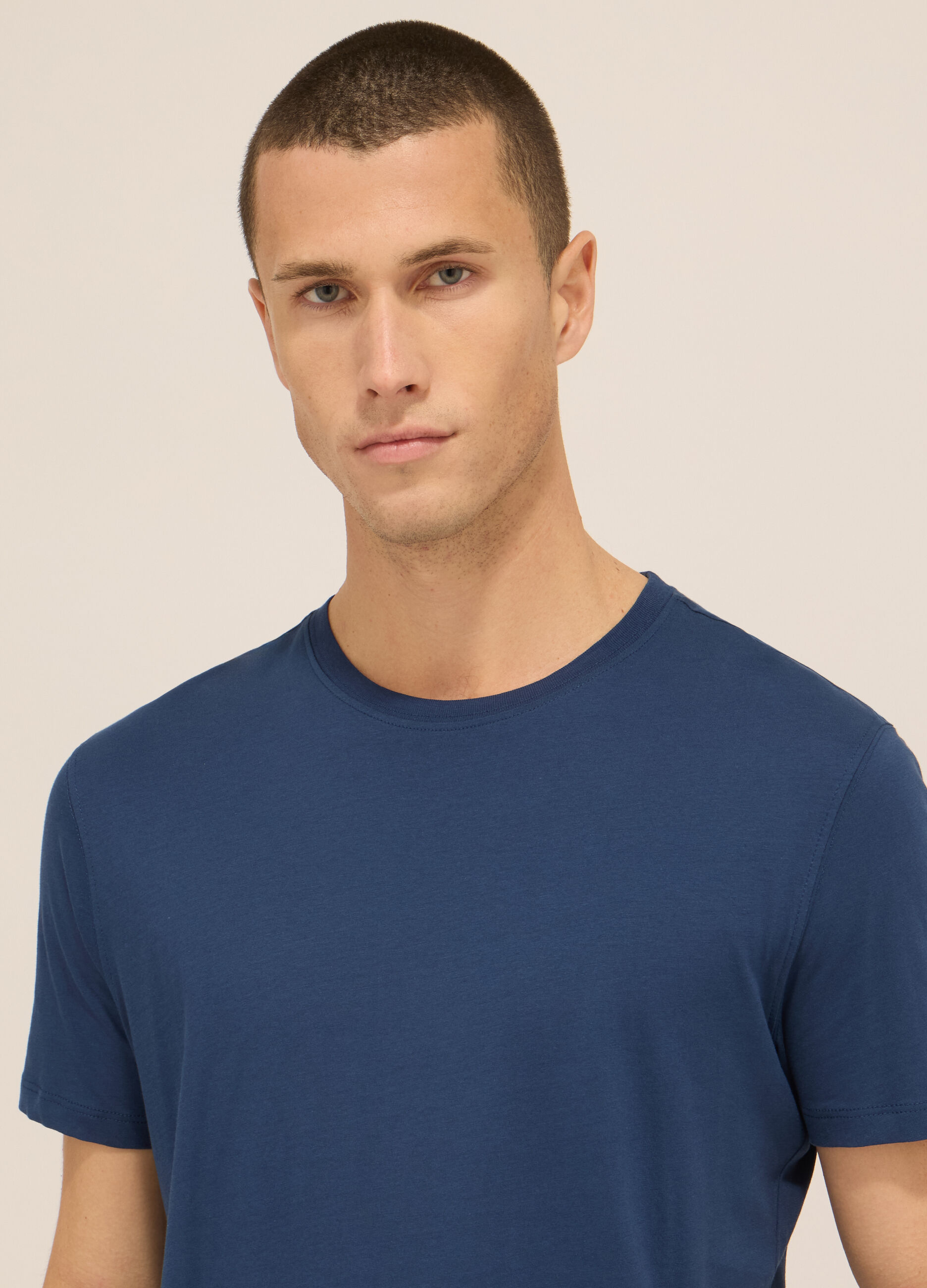 T-shirt girocollo in jersey di cotone uomo