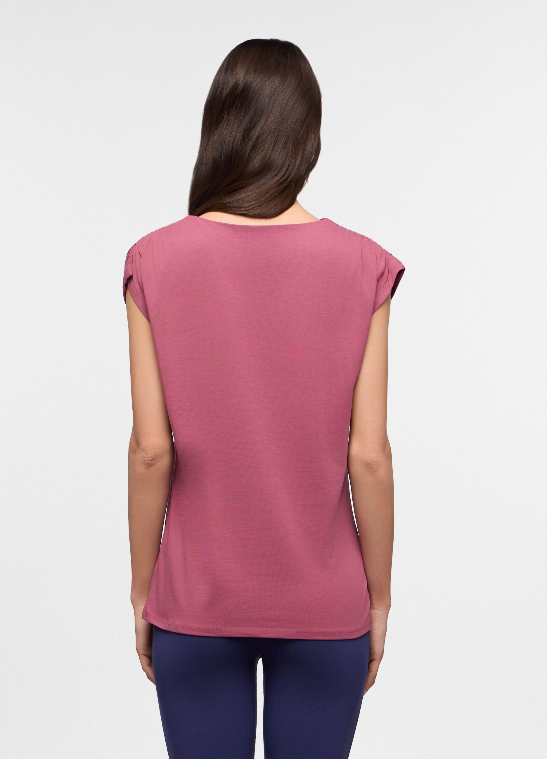 T-shirt girocollo stretch donna_1